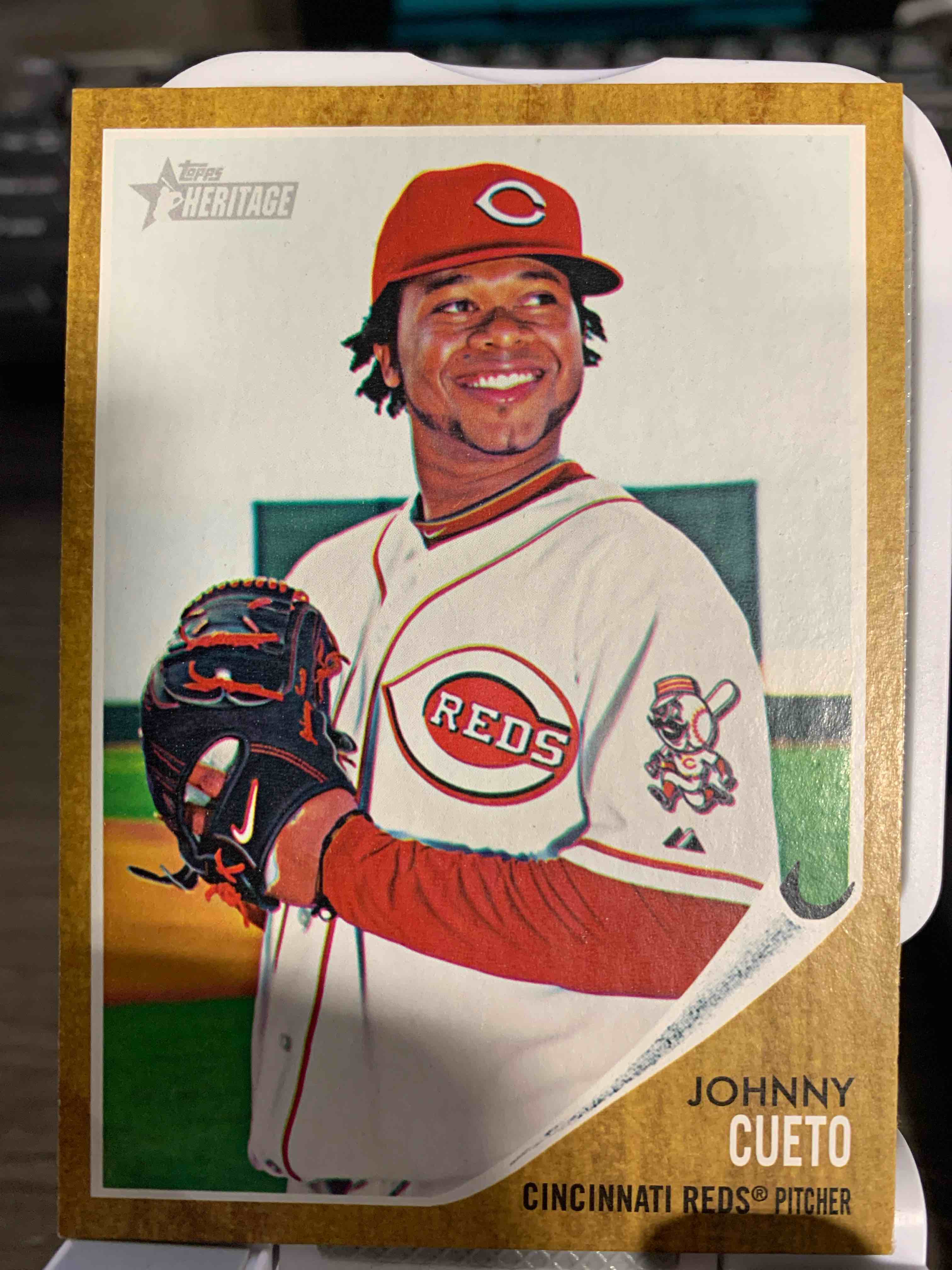 2011 Topps Heritage Johnny Cueto SP #450 Cincinnati Reds