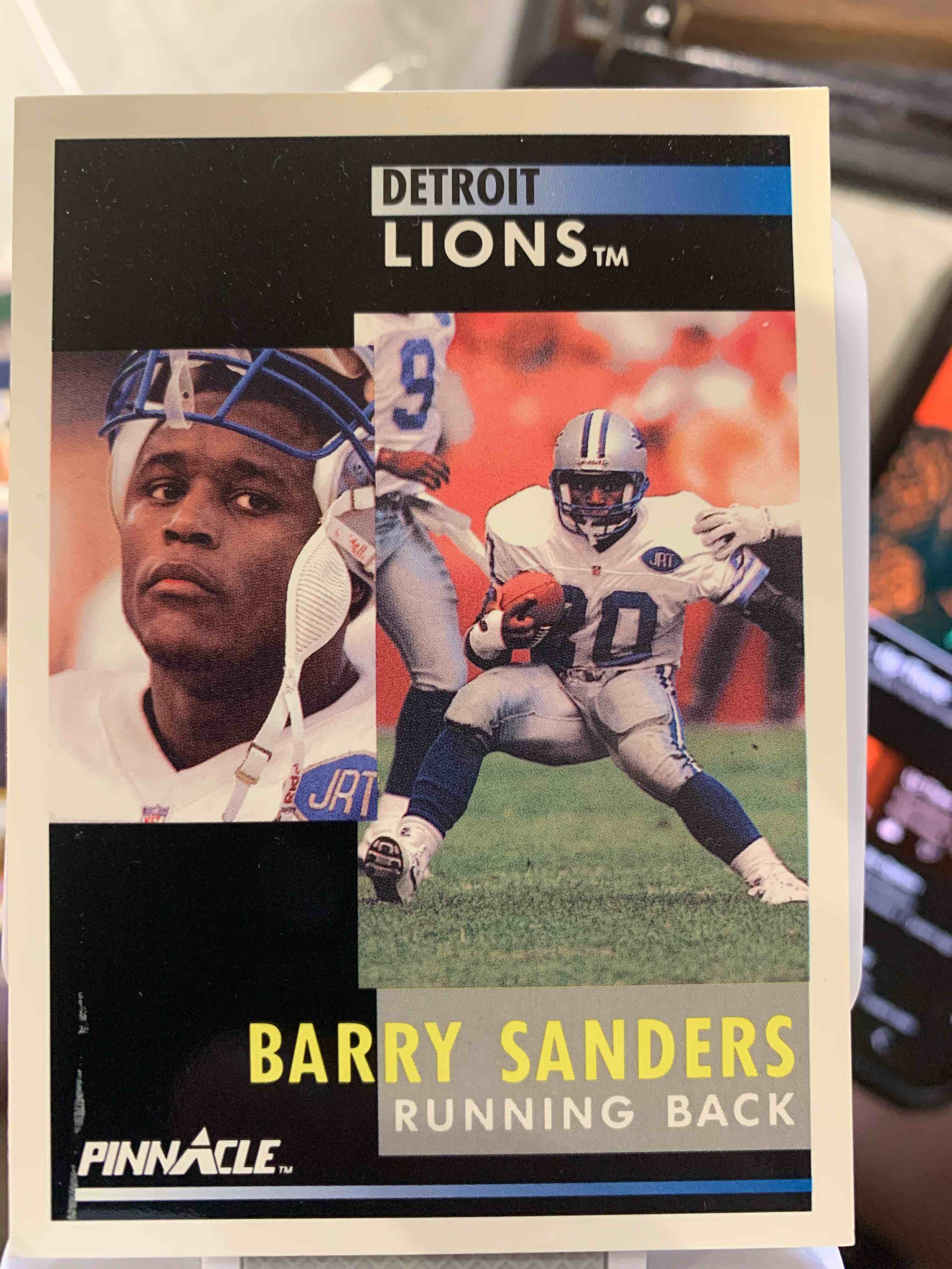 1991 Score Pinnacle "Barry Sanders" #250 Detroit Lions Card