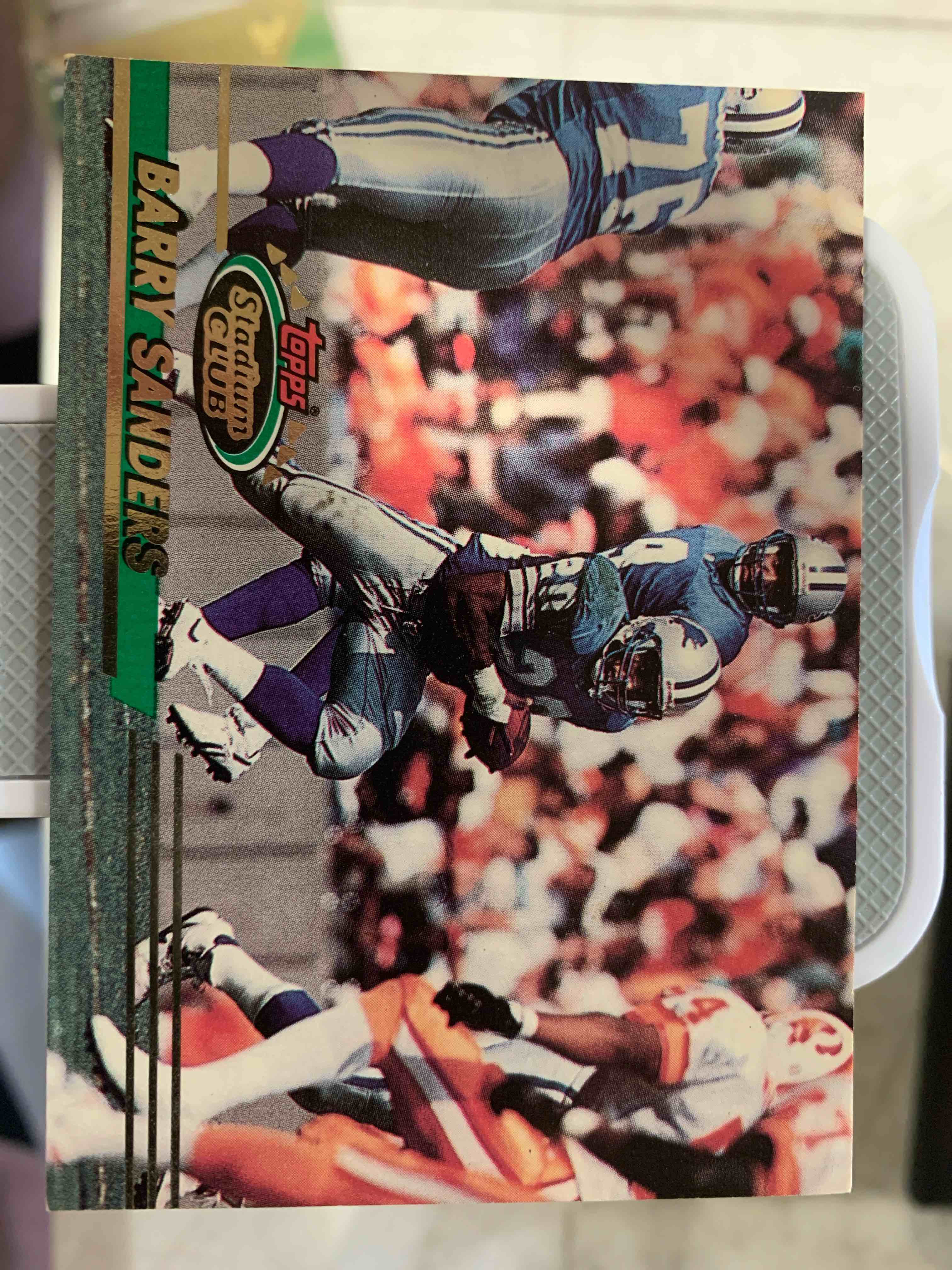 1993 Topps Stadium Club Barry Sanders Football Card #120 - Detroit Lions - HOF
