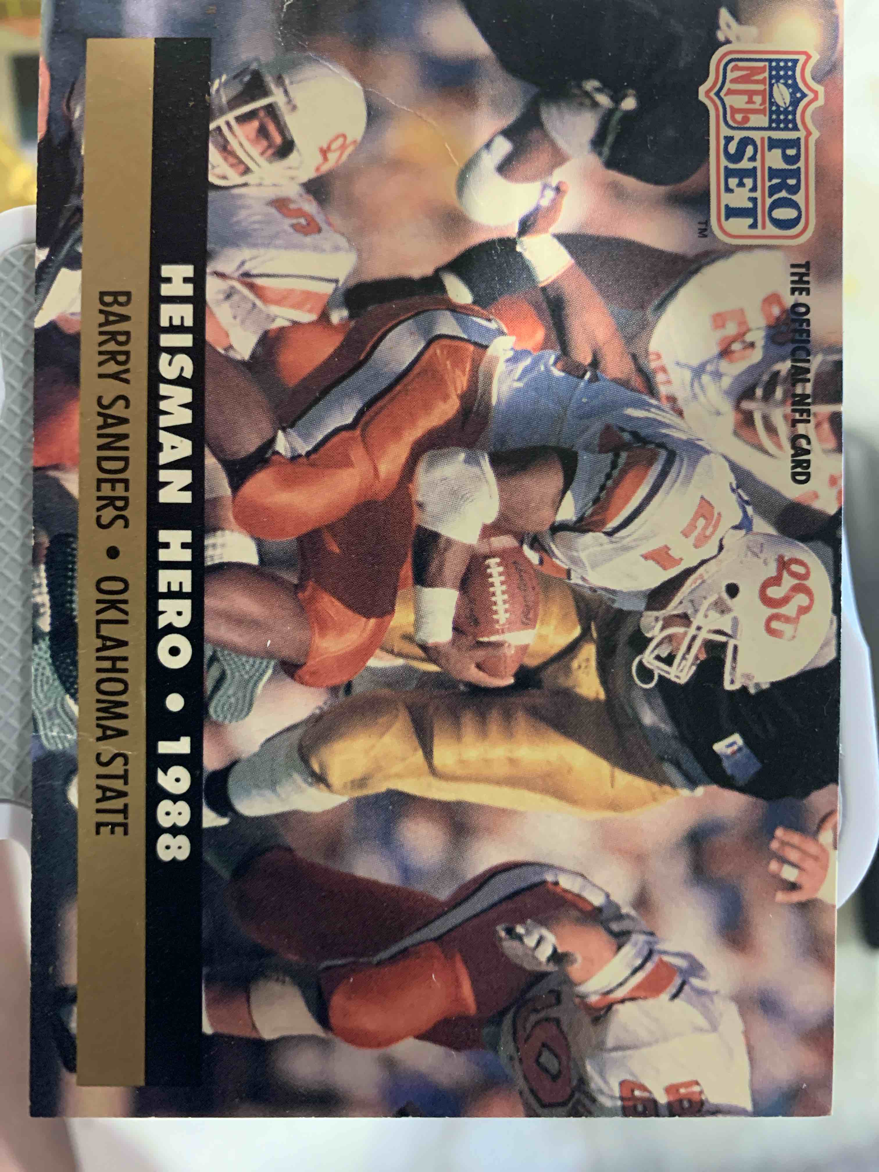 1991 Pro Set Barry Sanders ROOKIE #39 Heisman Hero Detroit Lions, OSU Cowboys