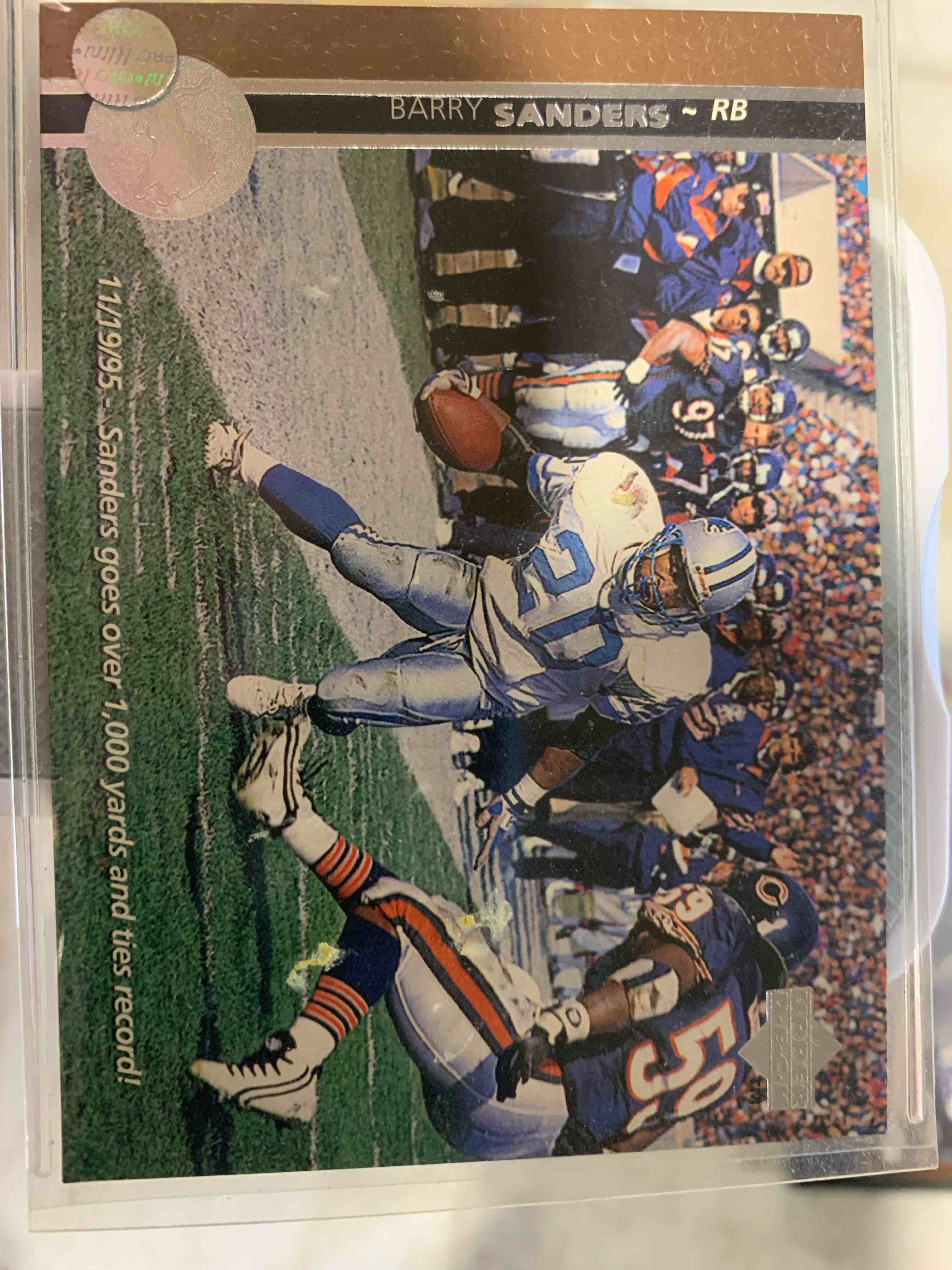 1996 Upper Deck Barry Sanders Football Card #130