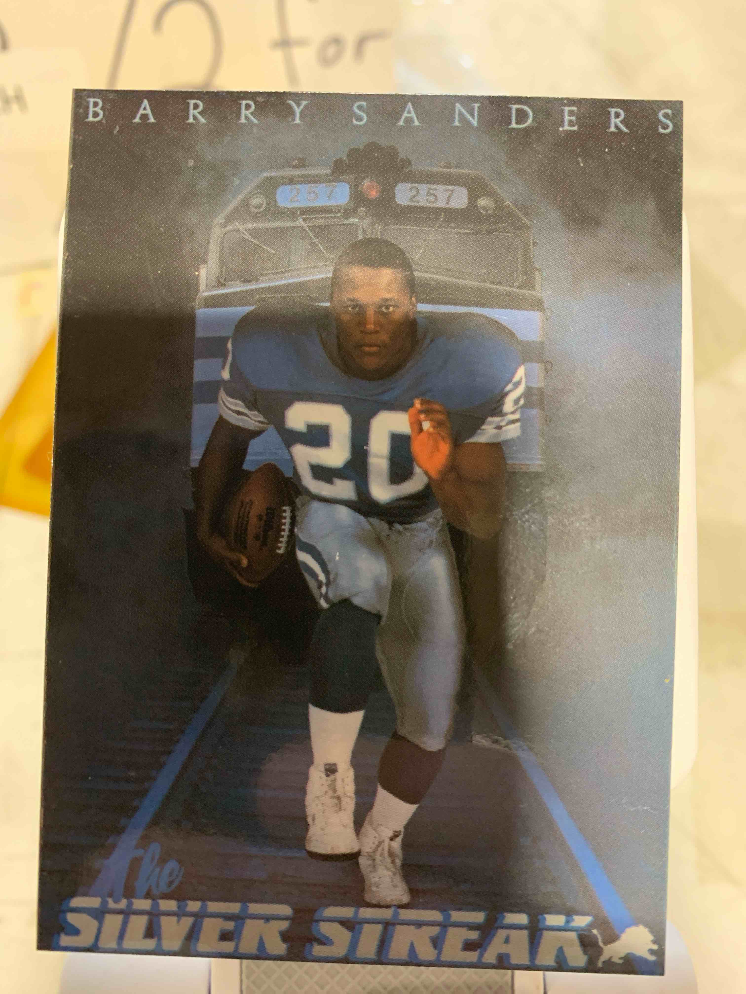 Barry Sanders Silver Streak Poster Card