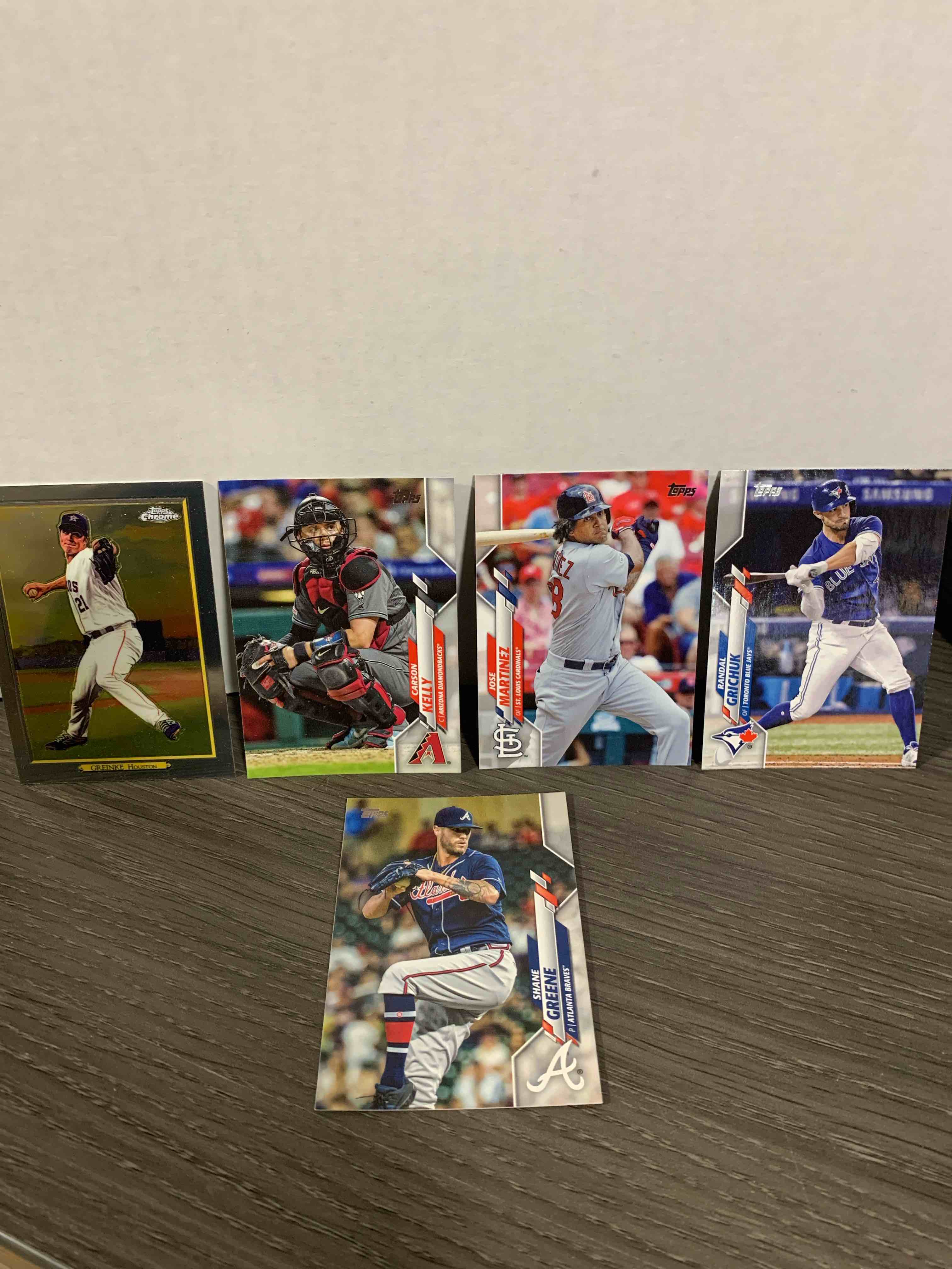 5 Card Lot of Baseball Cards