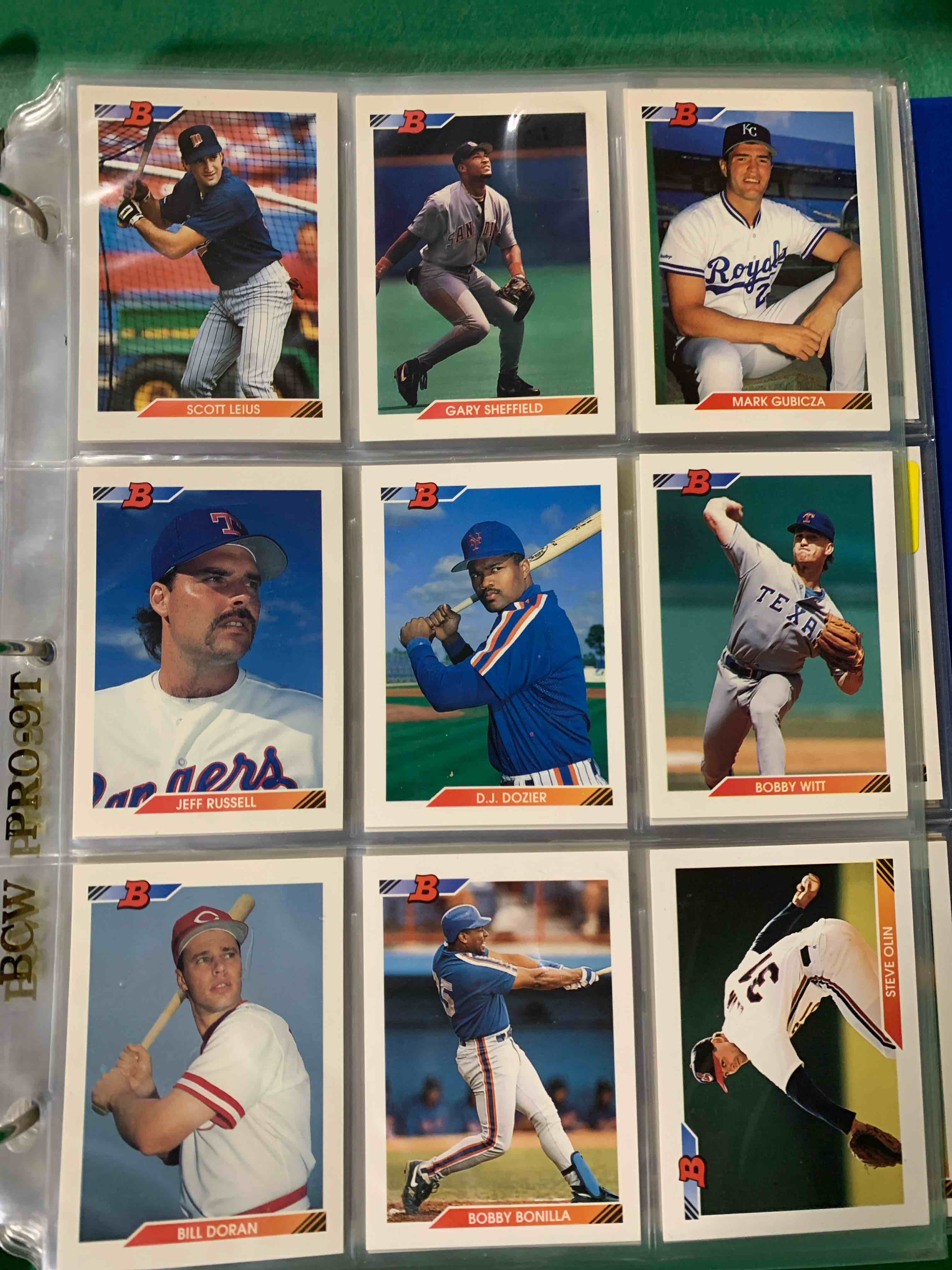1992 Topps Bowman 9 Card Lot