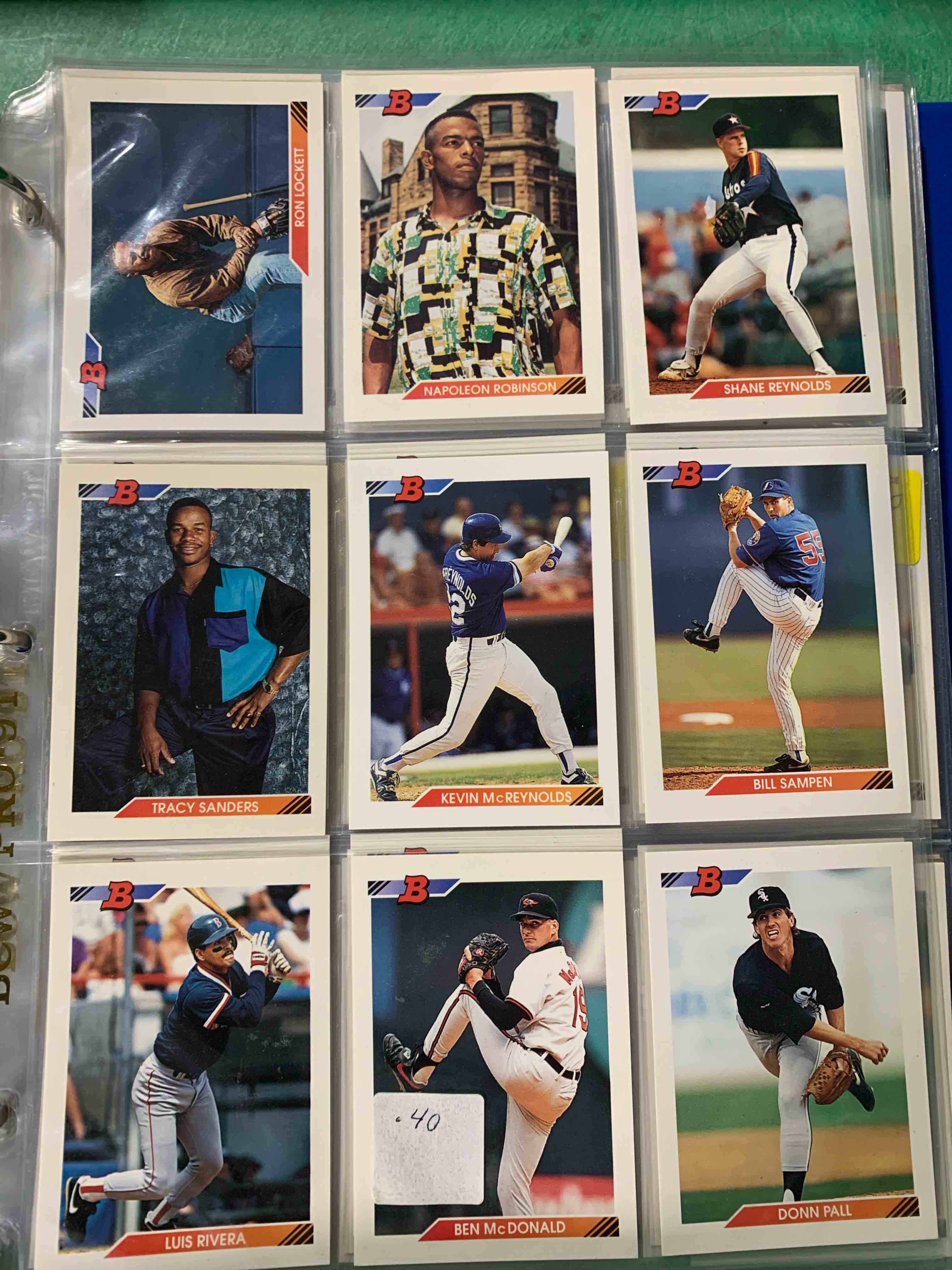 1992 Topps Bowman 9 Card Lot