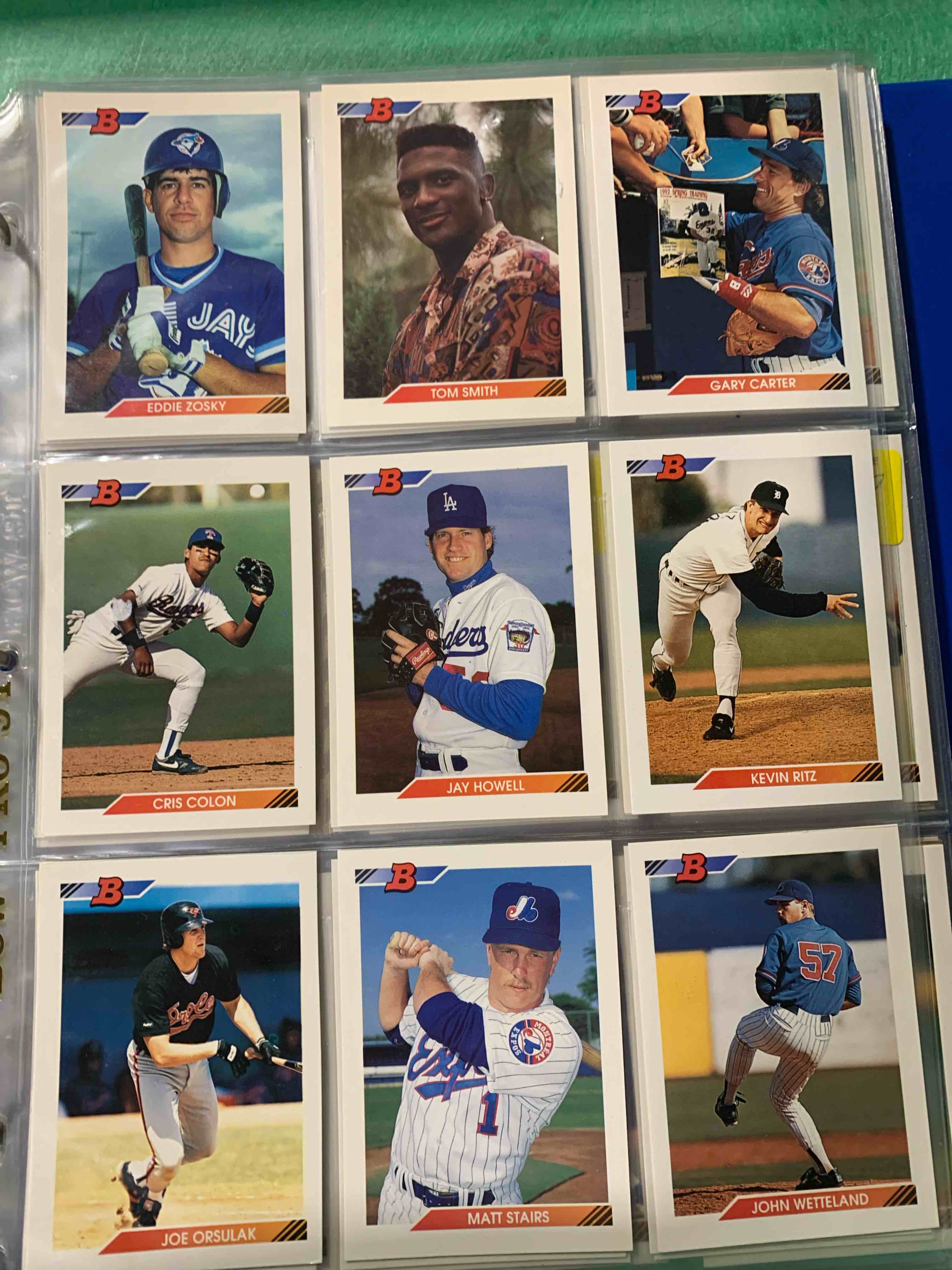 1992 Topps Bowman 9 Card Lot