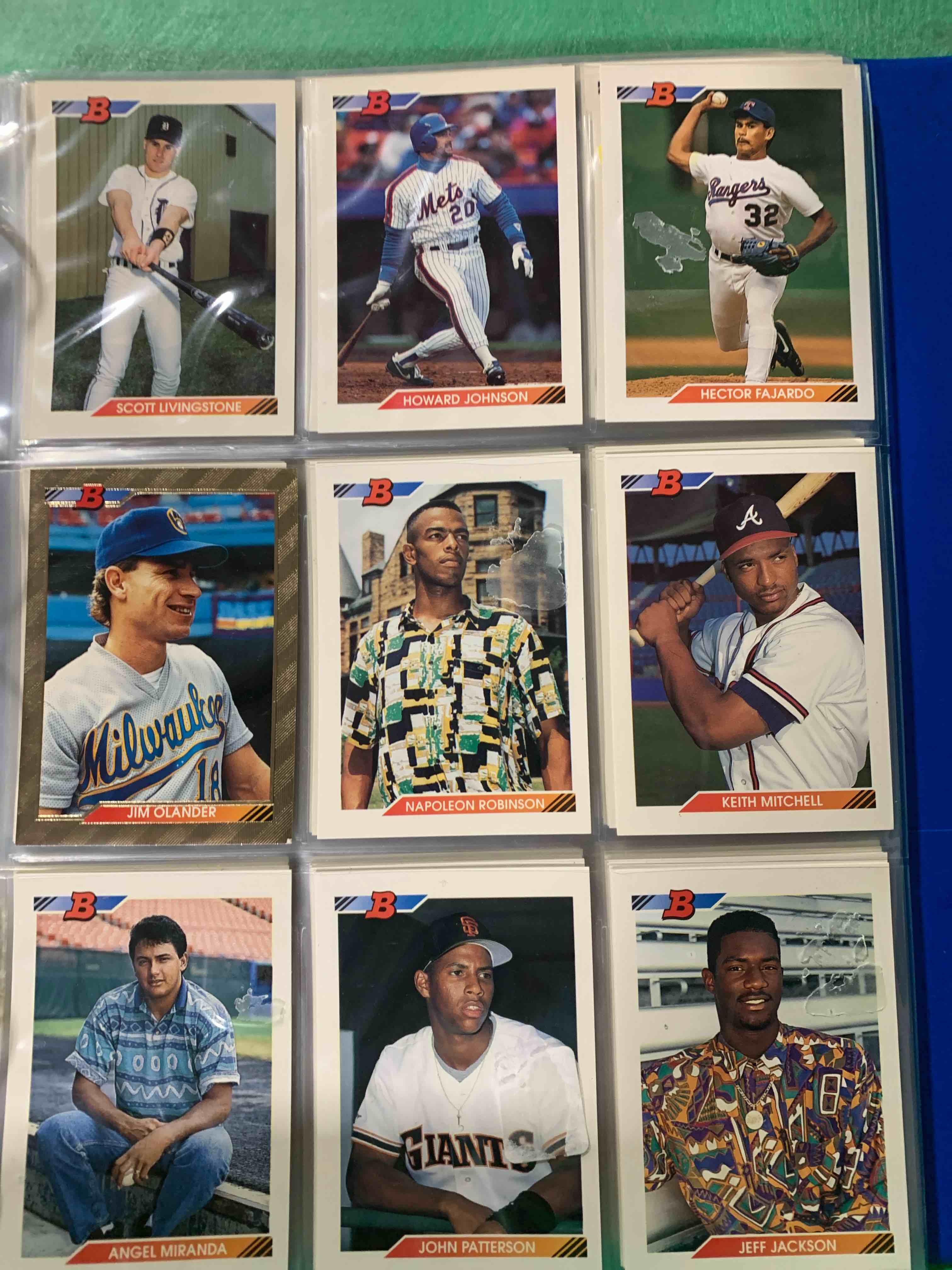 1992 Topps Bowman 9 Card Lot