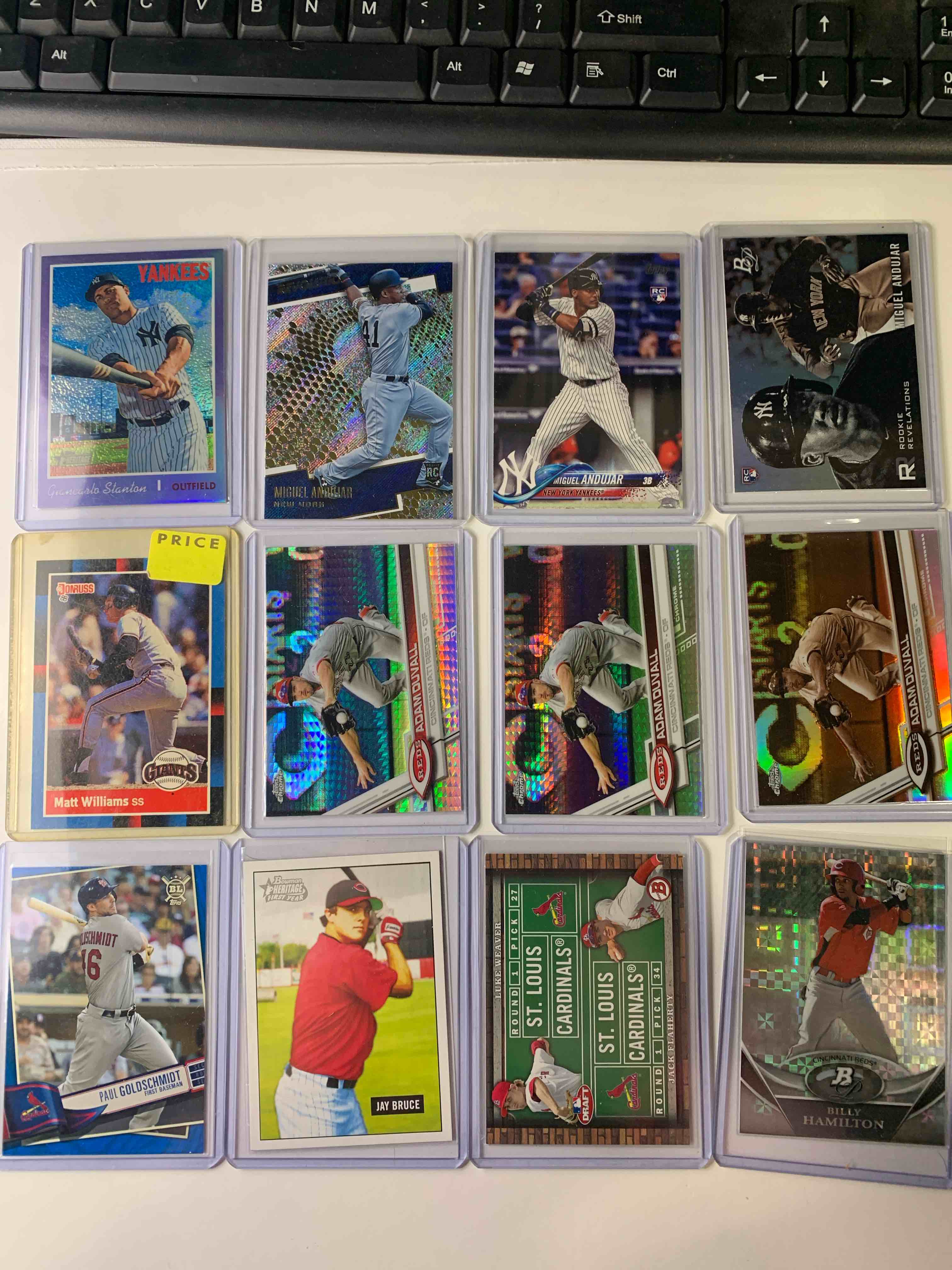 12 Card Baseballs Card Lot