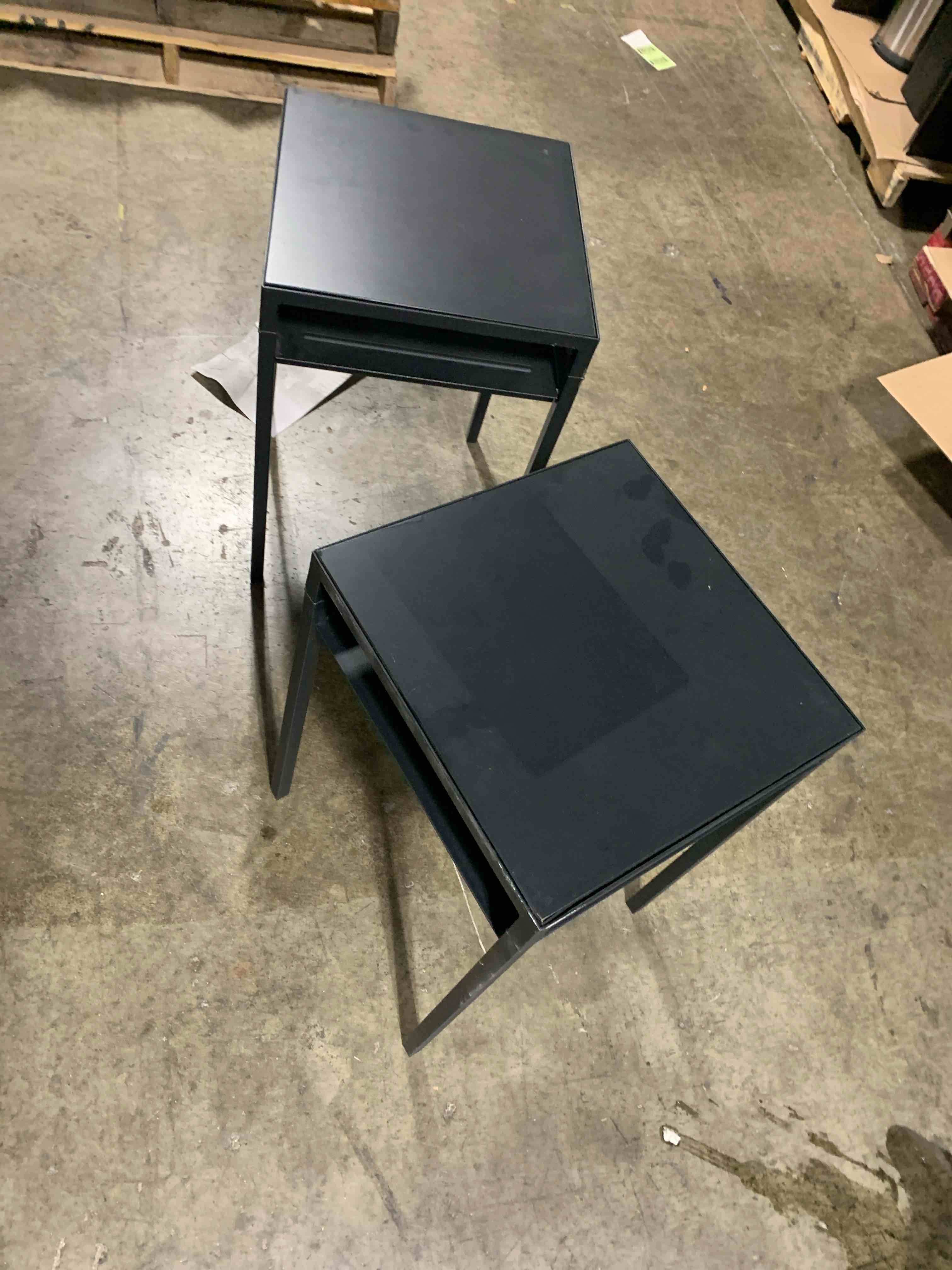 Black Metal End Tables 