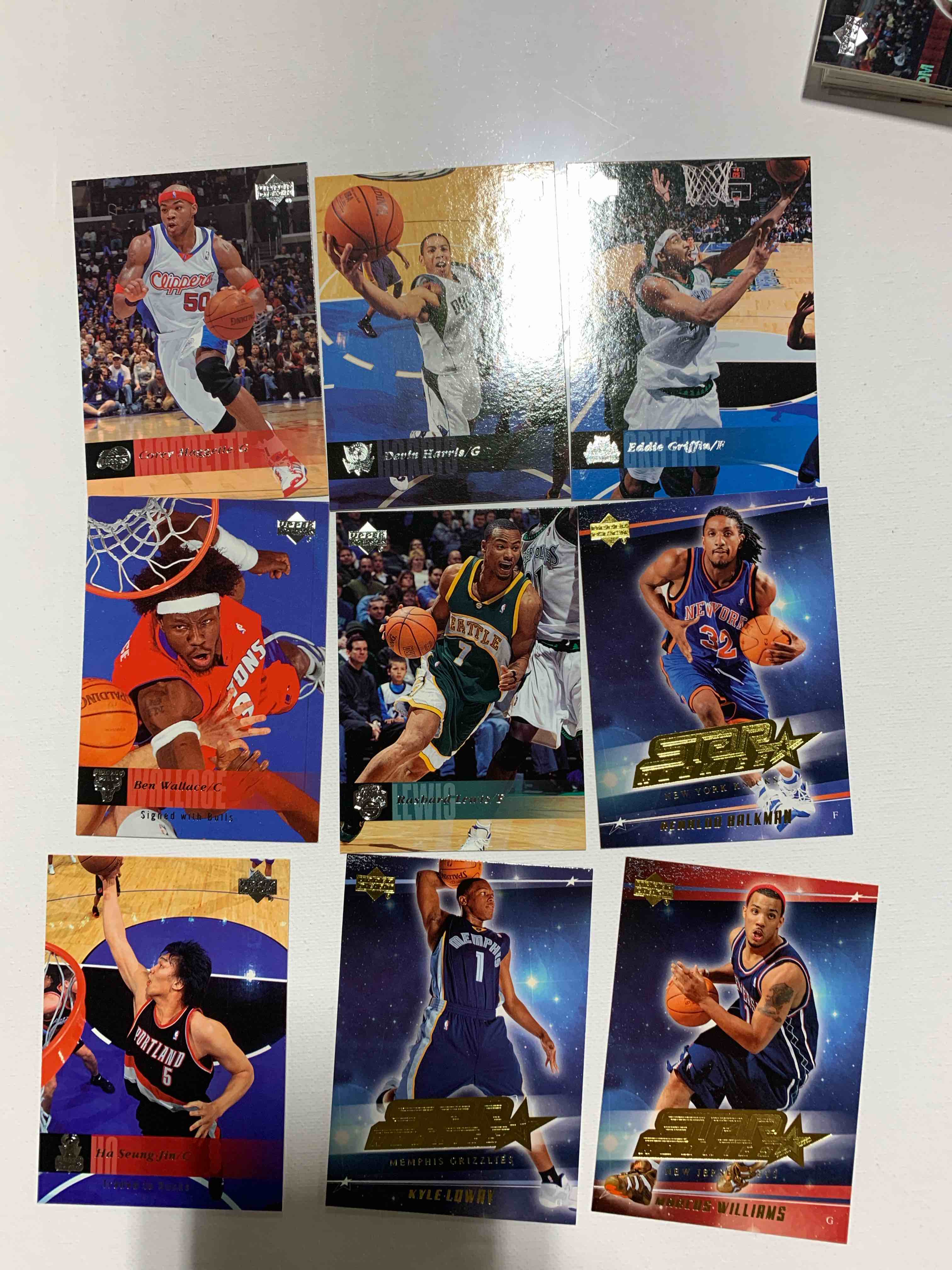 9 Card Basketball Card Lot