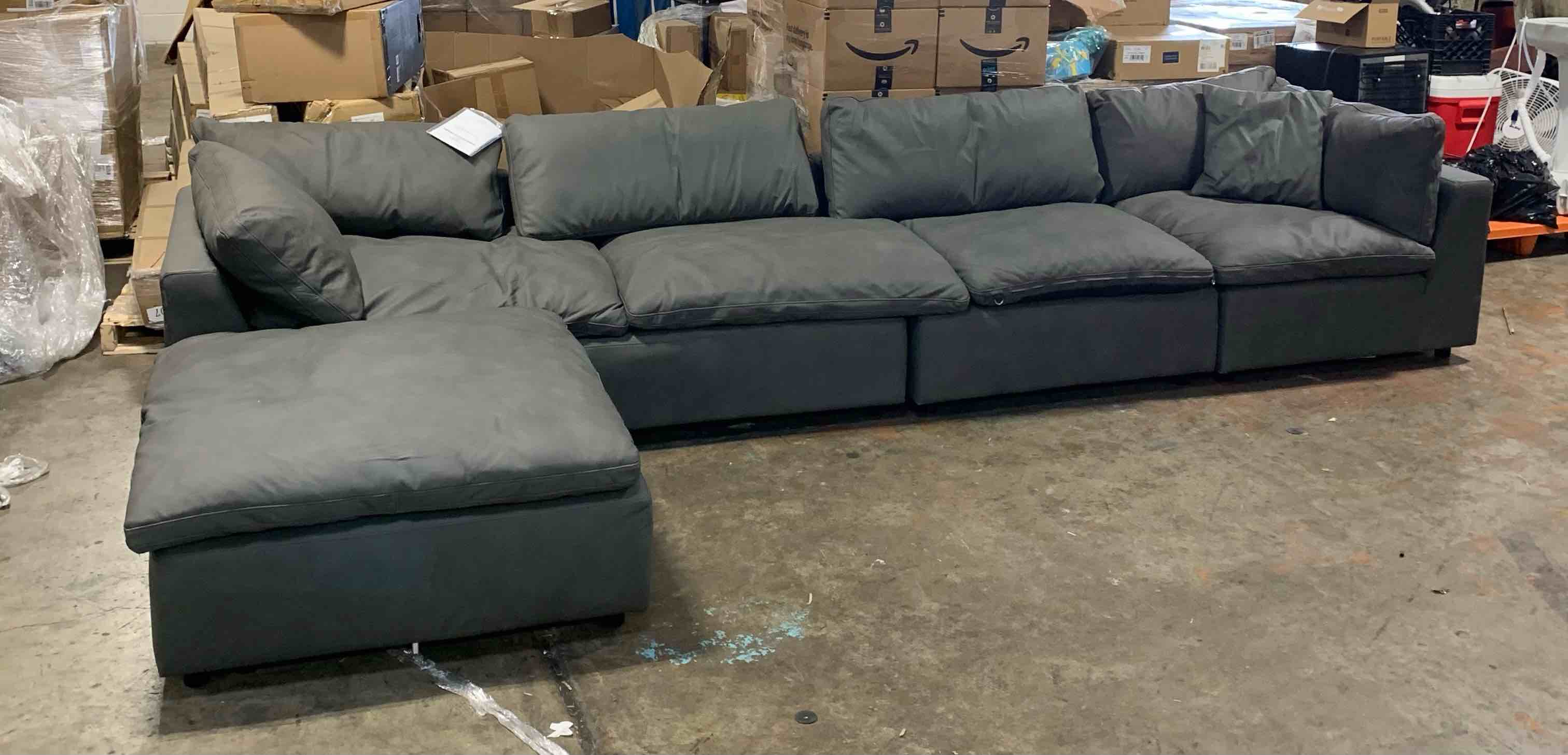 Wilshire 5-piece Modular Leather Sectional