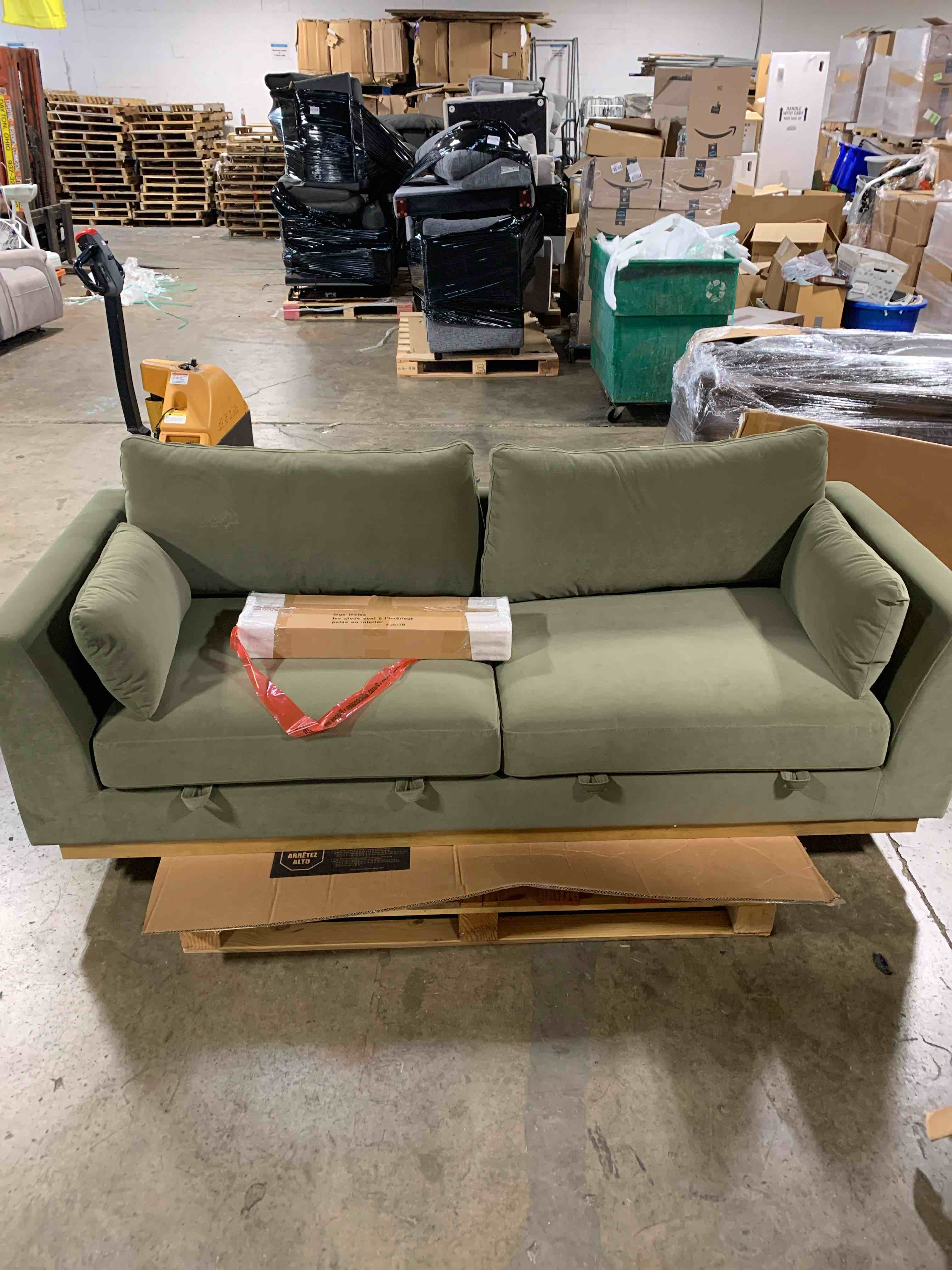Thomasville Mokena Fabric Stationary Sofa with Storage