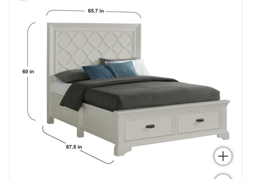 ( QUEEN ) ( COMPLETE )Wynne Storage Bed ( LOT AS BOX 1 and 2 )
