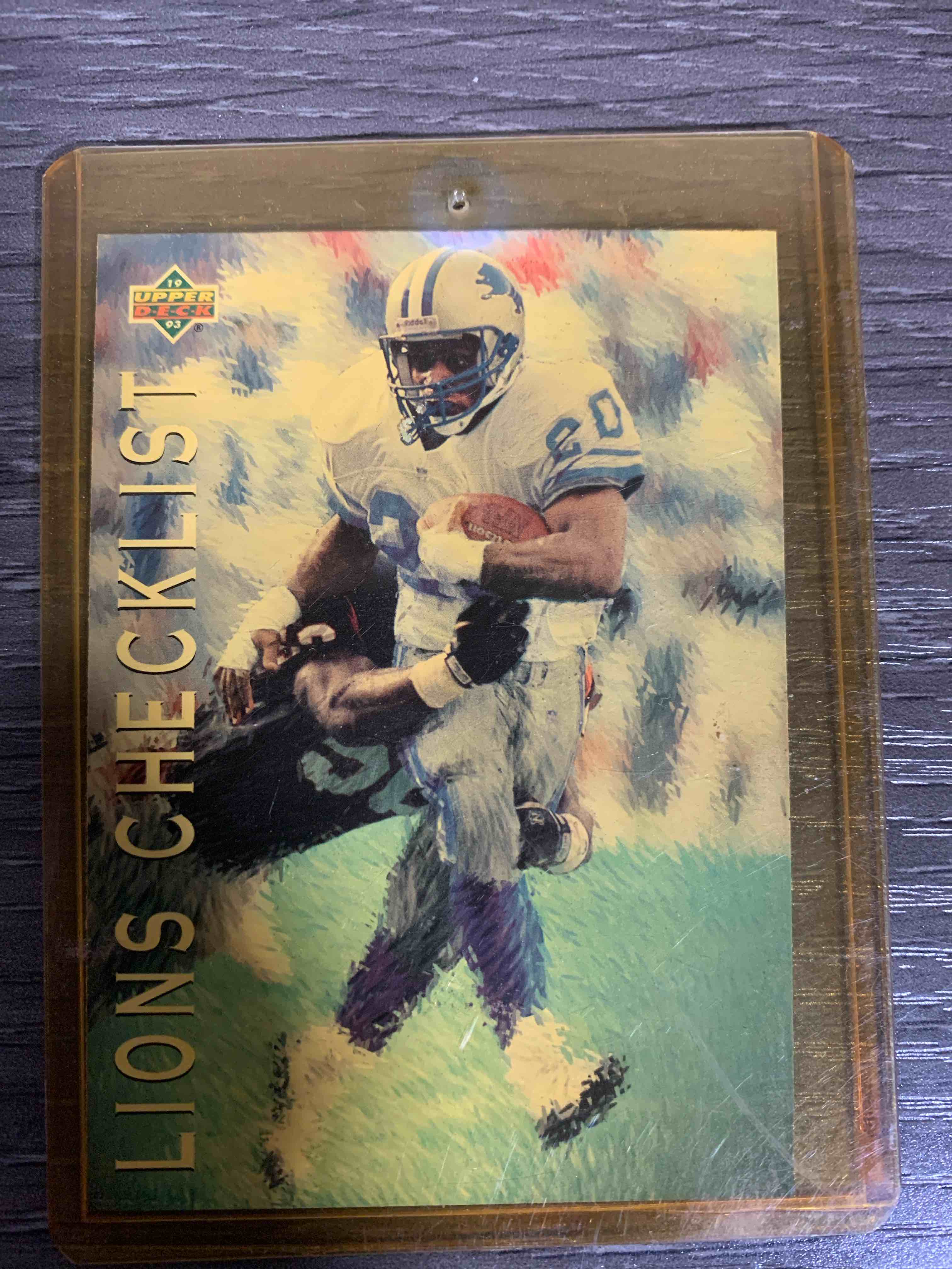 1993 Upper Deck - Team Checklist #80 Barry Sanders Detroit Lions