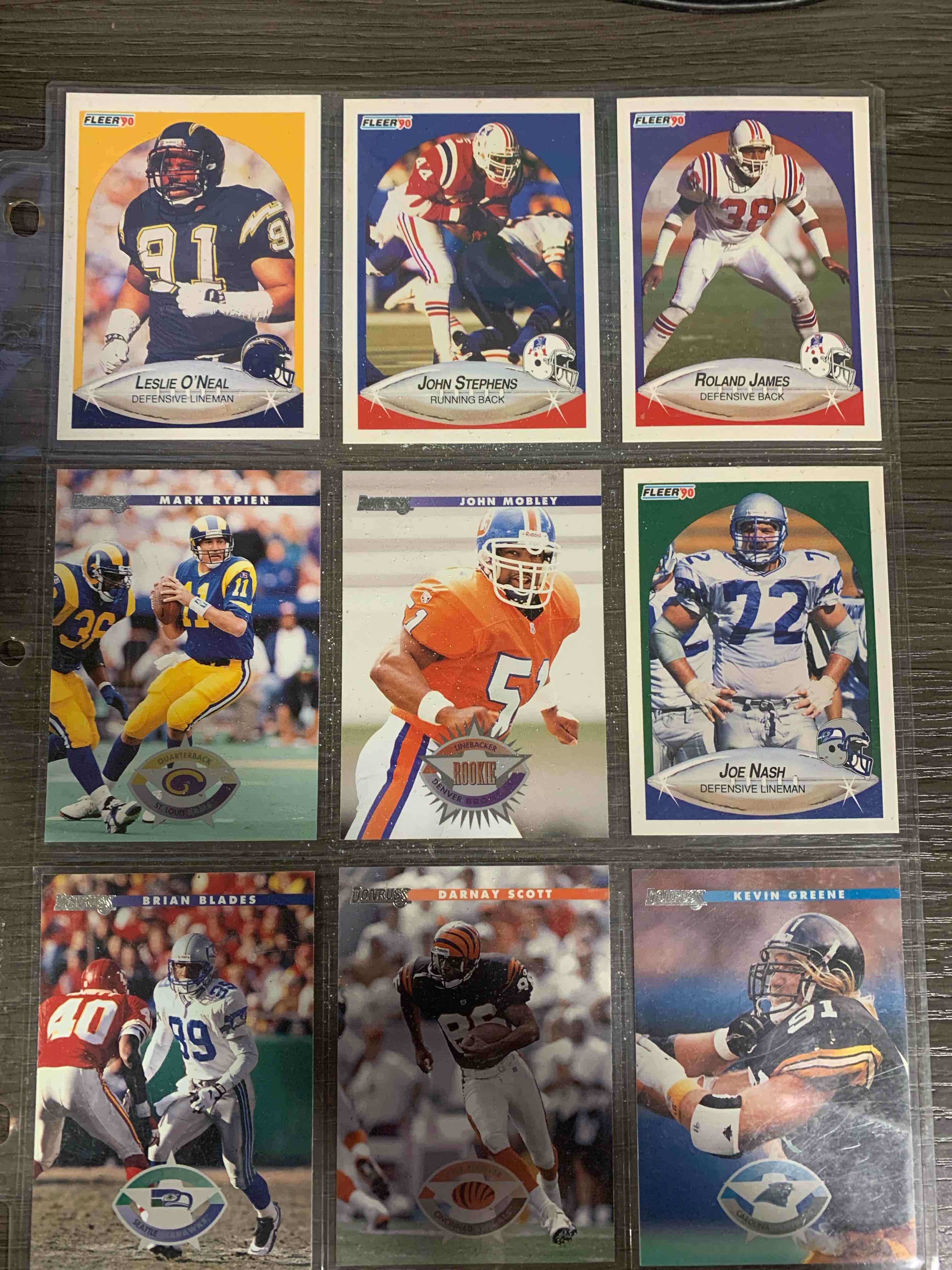 9 NFL Card Lot 