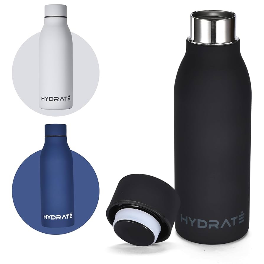 hydrate water bottle - insulated stainless-steel water bottle