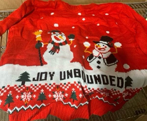 (Medium) Christmas Snowman Sweater