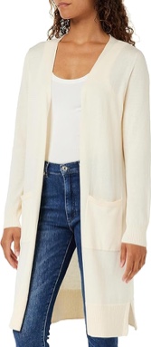 (US- 4X) Amazon Essentials Women's Long Sleeve Jersey Cardigan with Front Seams