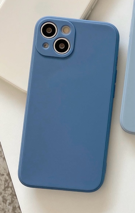 compatible with iphone 15 plus case, slim fit lightweight upgraded silicone with [camera protection] [square edges] protective case for iphone 15 plus w/ 6.7" display 2023 - light blue