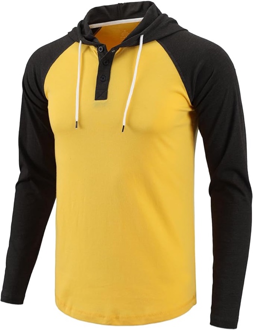 Mens Hoodies Shirt Casual Athletic Workout Fashion Hooded Lightweight Jersey Sweatshirt Long Sleeve with Drawstring