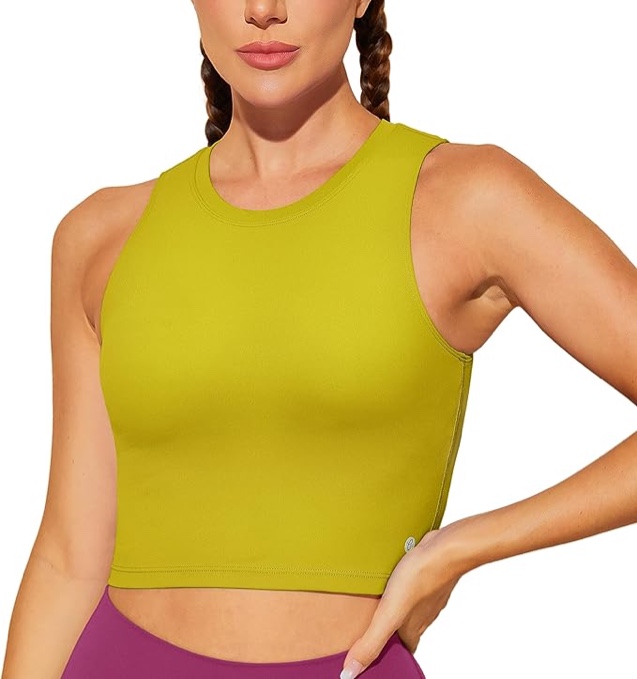 Natural Feelings Nudi Sports Bras for Women Removable Padded Yoga Tank Tops Sleeveless Fitness Workout Crop Tops