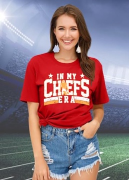 Oversized Football Shirt Team Fan Tshirt Football Lovers Fans Gift Women Casual Short Sleeve T-Shirt Game Day Shirt Red