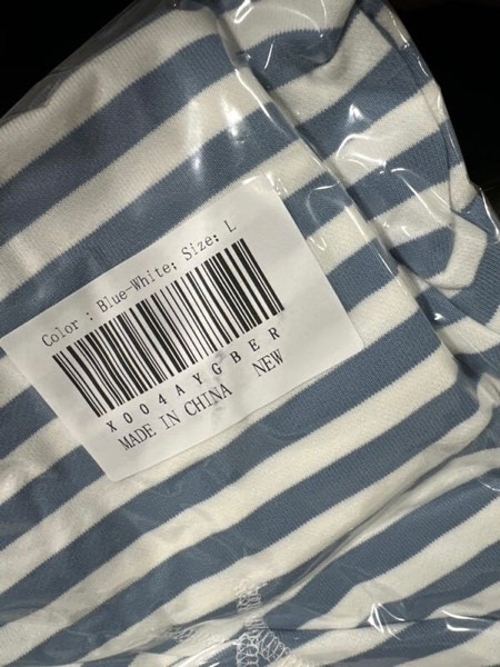 Women Striped Color Block Oversized Sweatshirt Long Sleeve Shirt Crewneck 2024 Fall Pullover Preppy Clothes Small Black