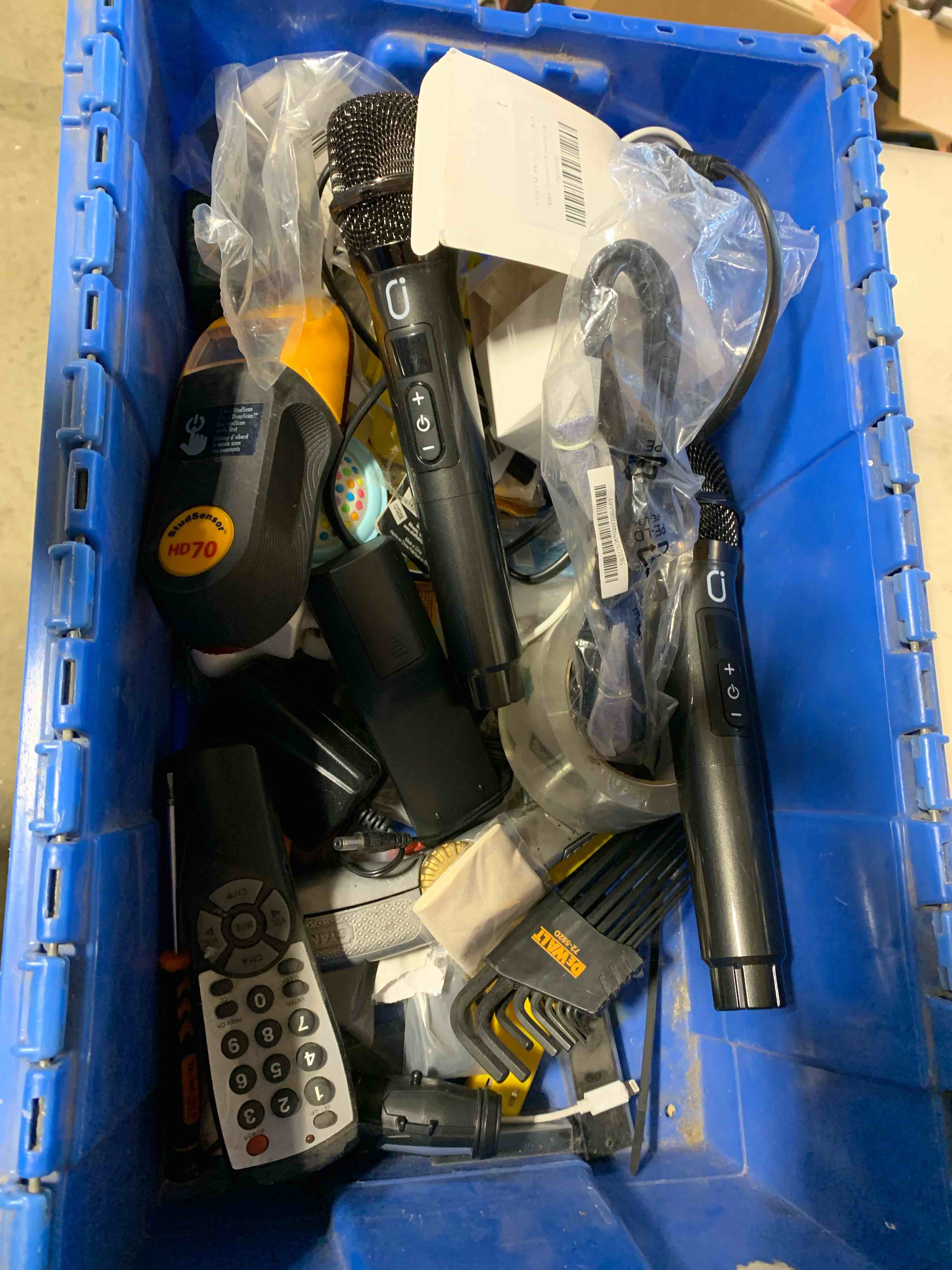 Small Tote of Utility Knifes and More 