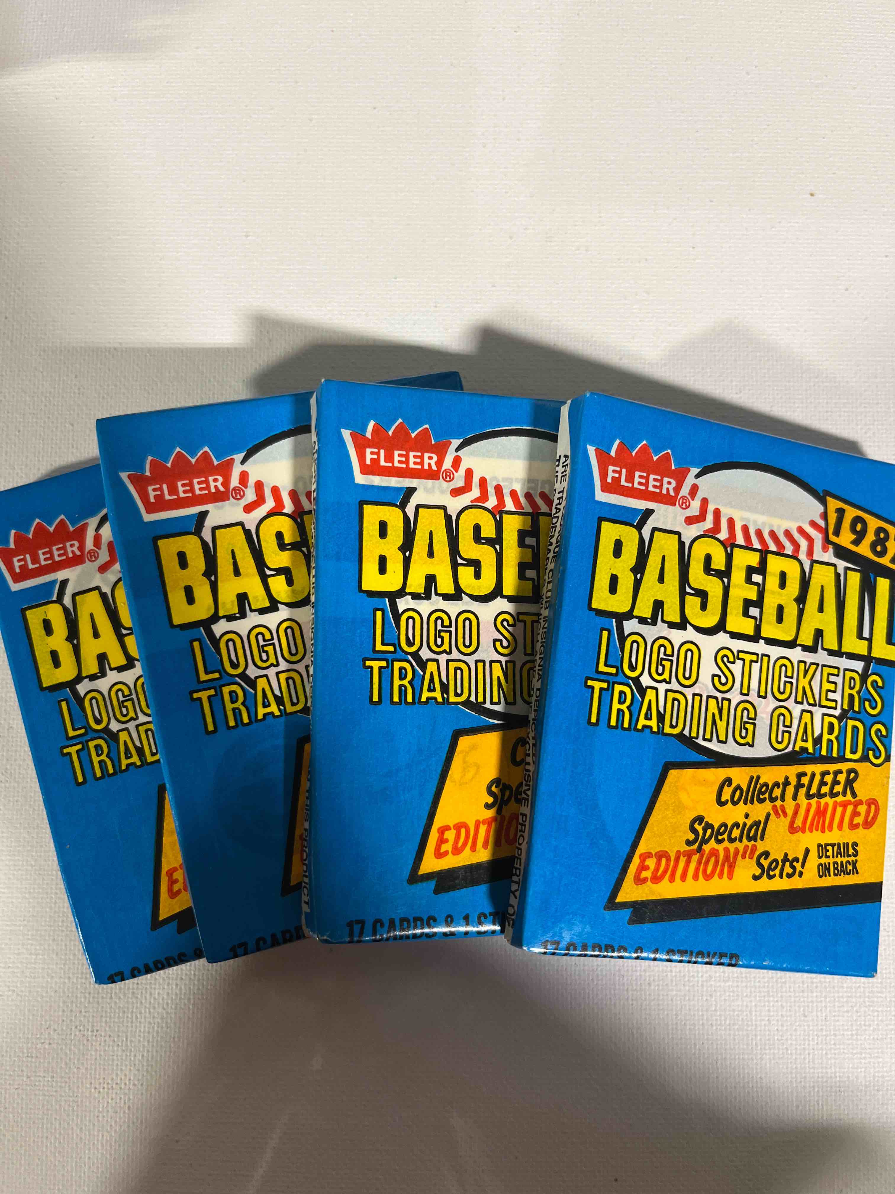 1987 Fleer Baseball Sealed 4 Packs