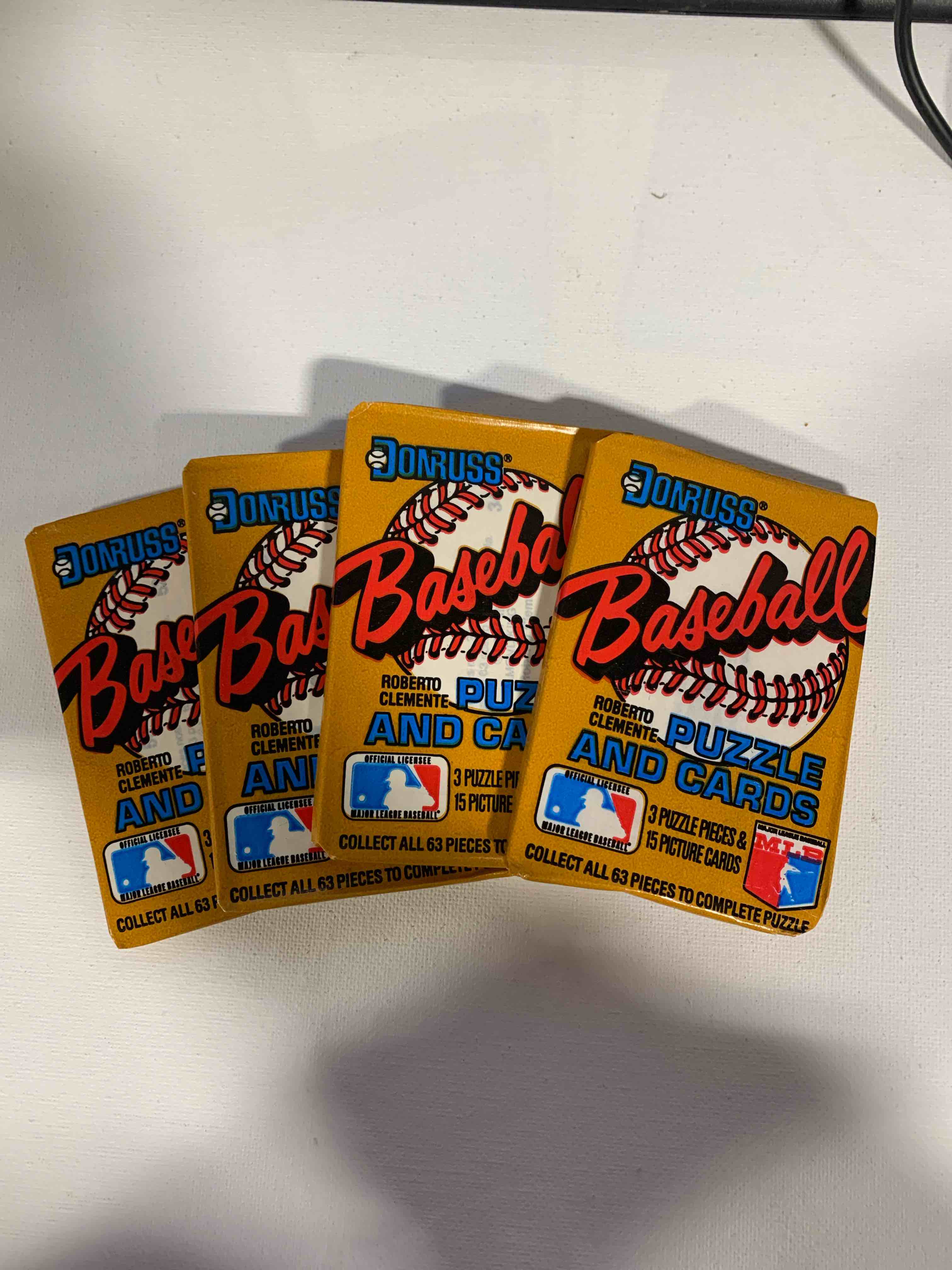 Unopened 1987 Donruss Wax Pack. 4 Packs