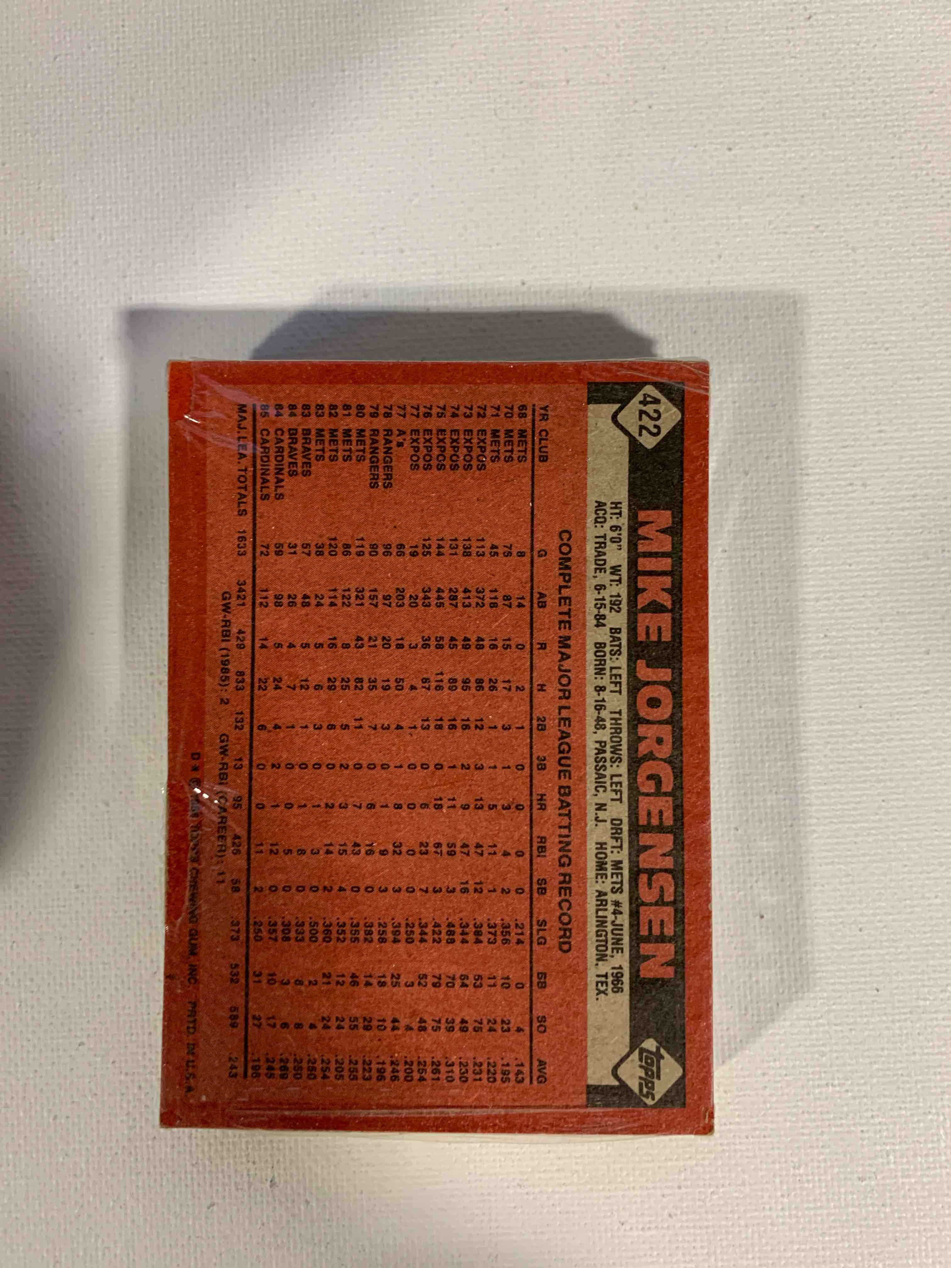 1986 Topps 25 Card Mystery Pack