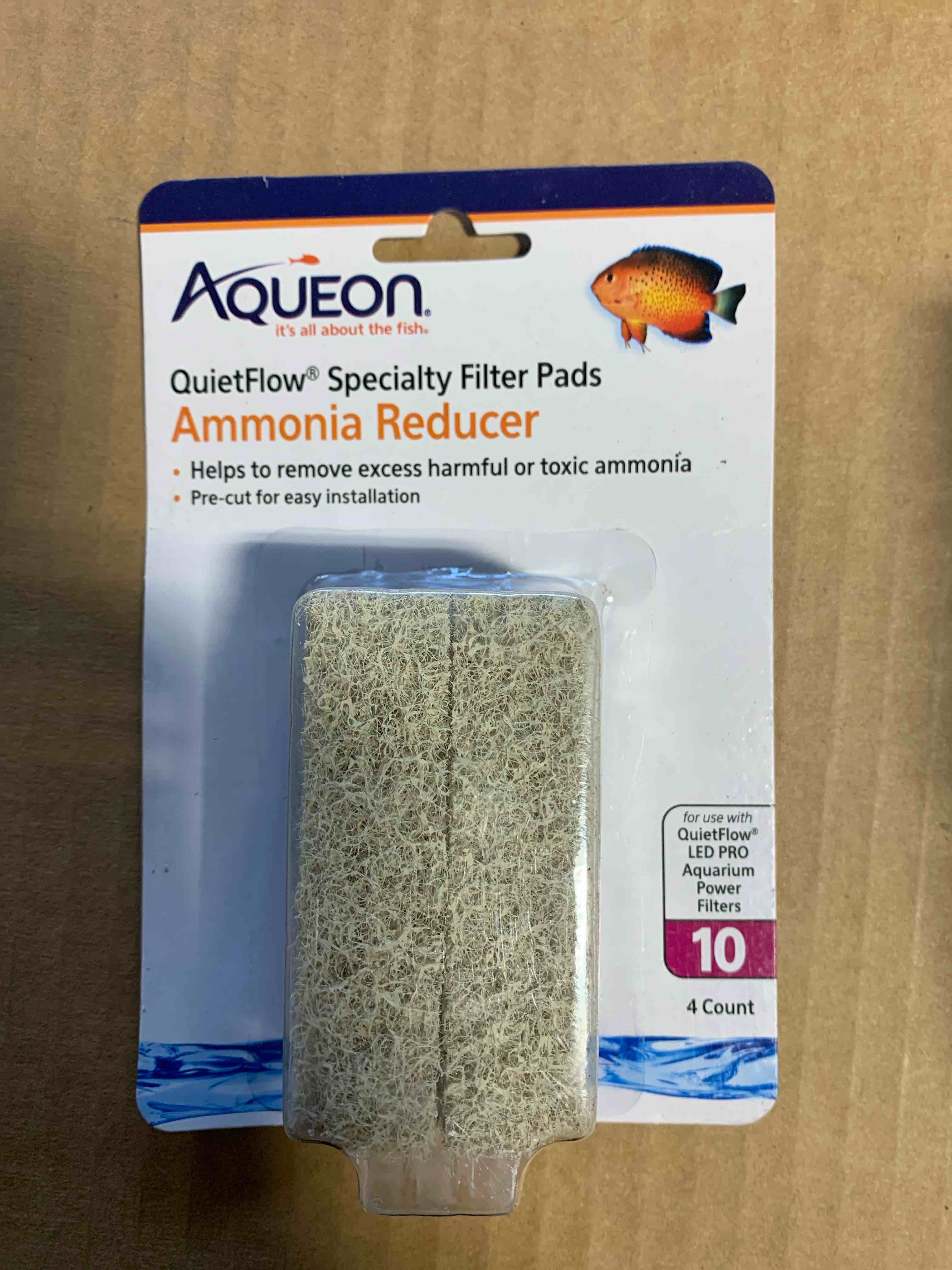 (1Pack) Aqueon Quiet Flow 10 Ammonia Reducing Specialty Filter Pad (4 ct. Per Pack)