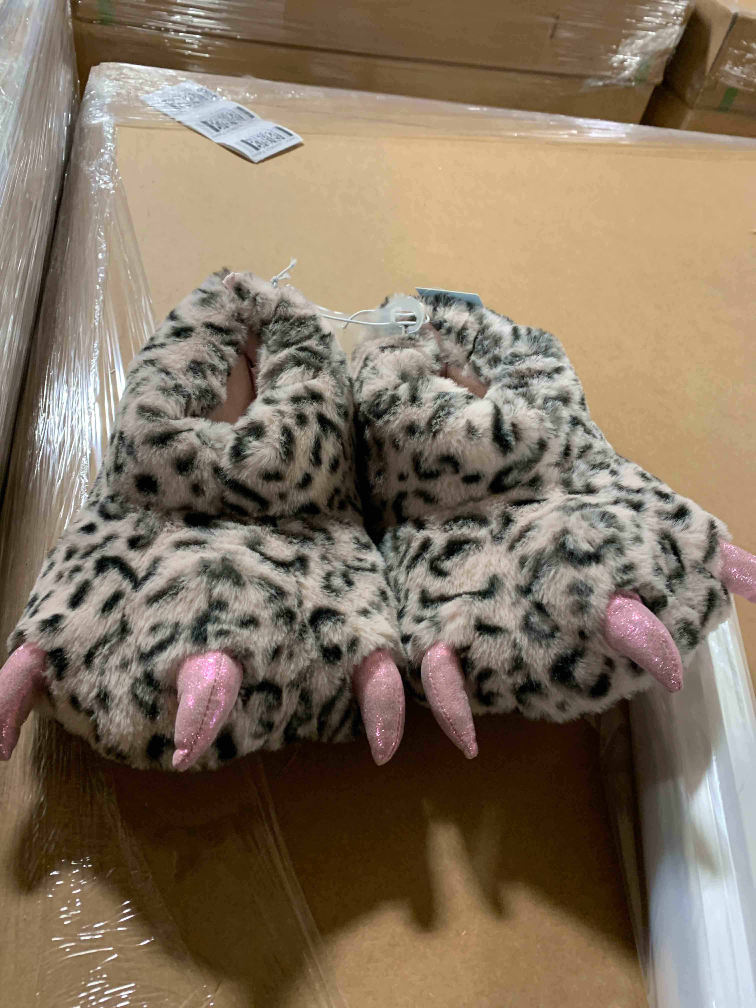 Kids' Kelsi Monster Foot Character Slippers - Cat & Jack™ Pink 6-7