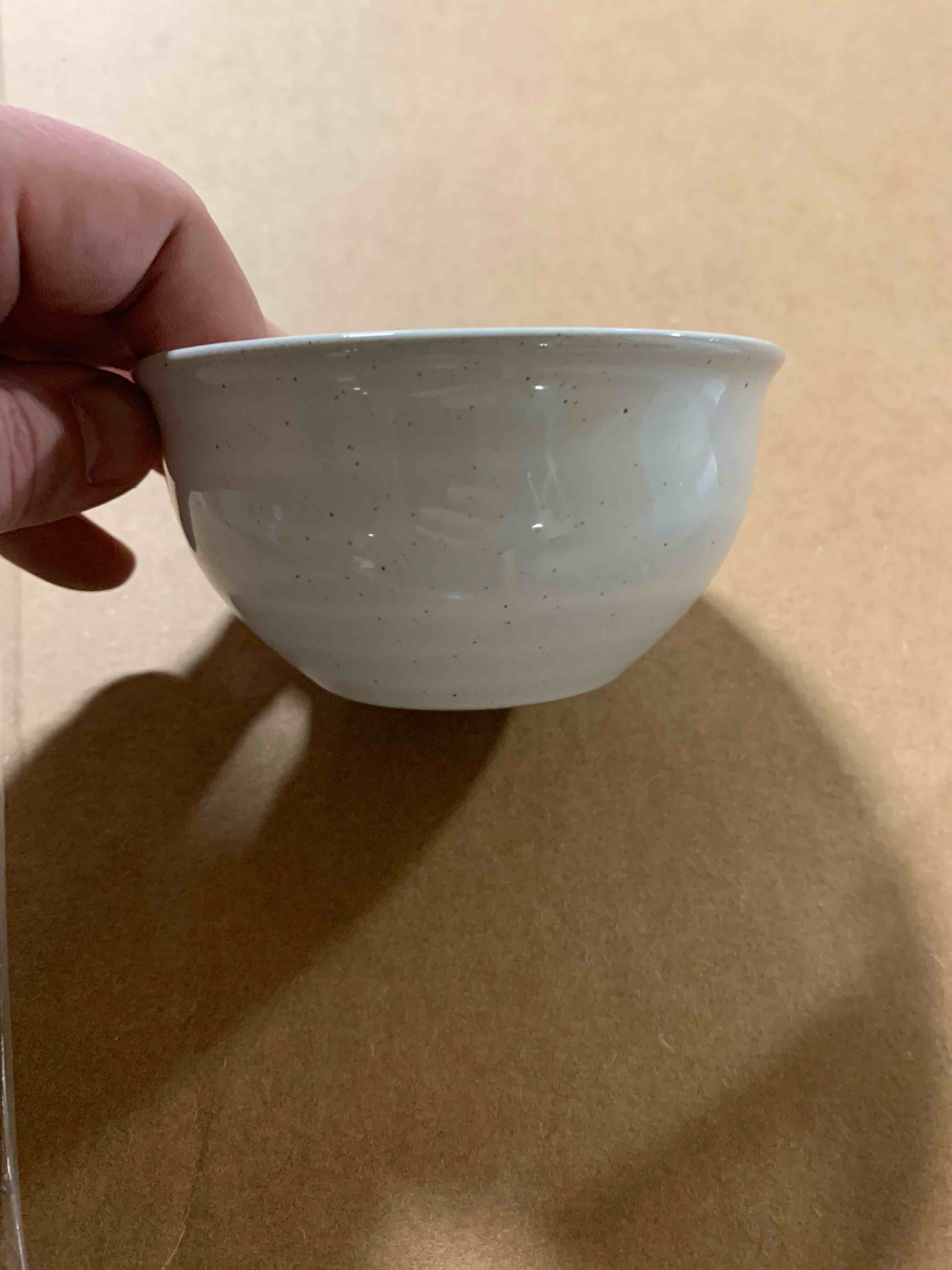 4pk 10oz Flared Brim Stoneware Mini Bowls Vintage Cream - Hearth & Hand™ with Magnolia: Reactive Glaze, Dishwasher & Microwave Safe
