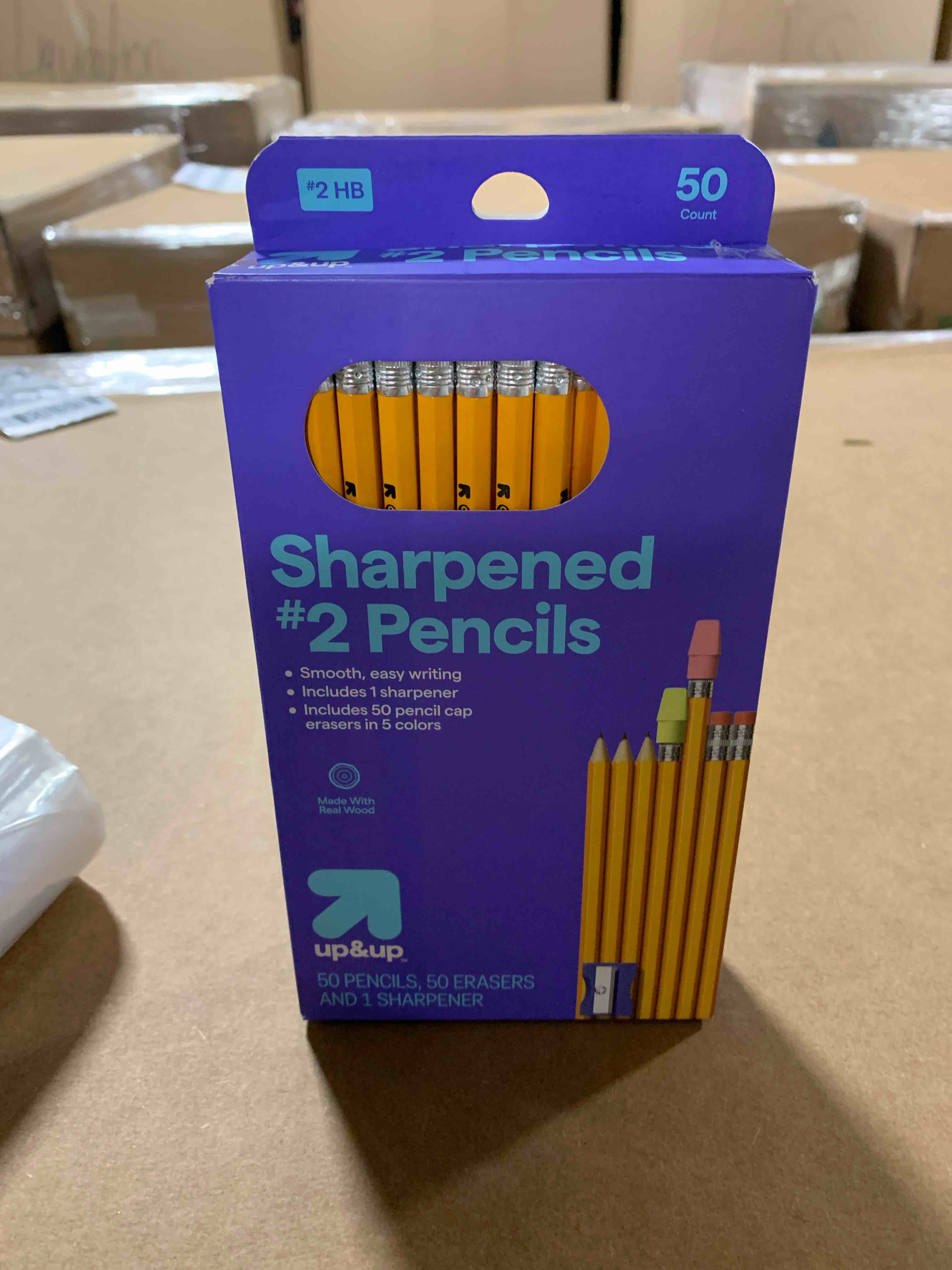 50ct Wood Pencil Eraser and Sharpener Kit Bulk - up&up™