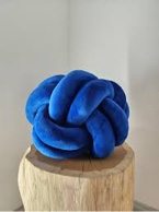 Blue Knot Pillow: Modern Decorative Cushion
