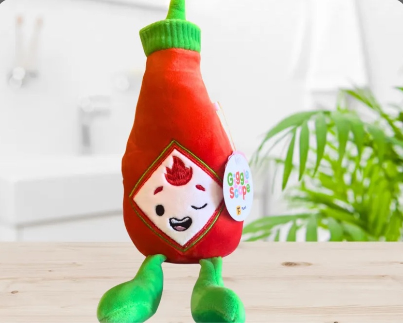Gigglescape Hot Sauce Plush, 8-Inch Tall