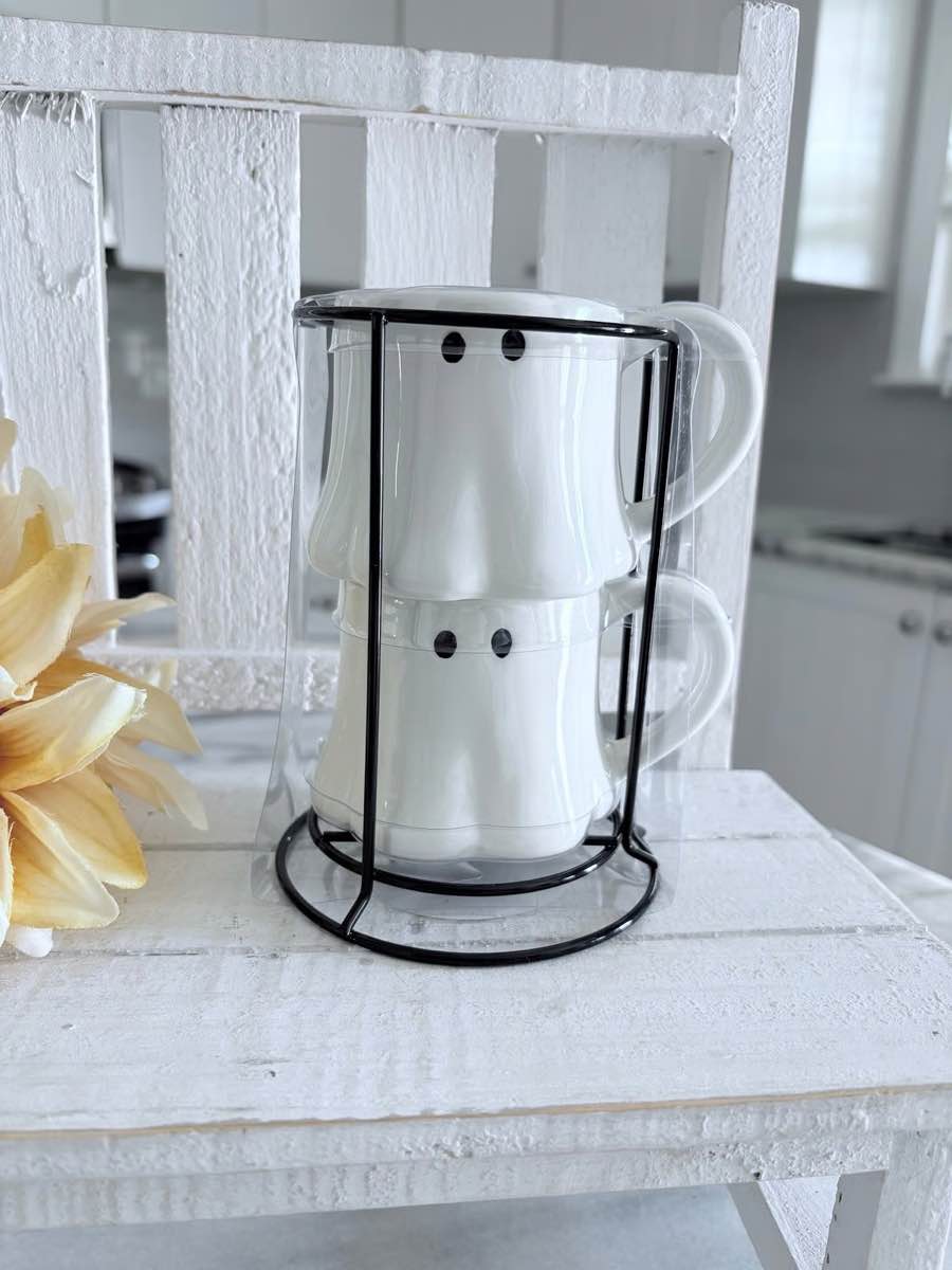 Halloween Mini Ghost Mugs 