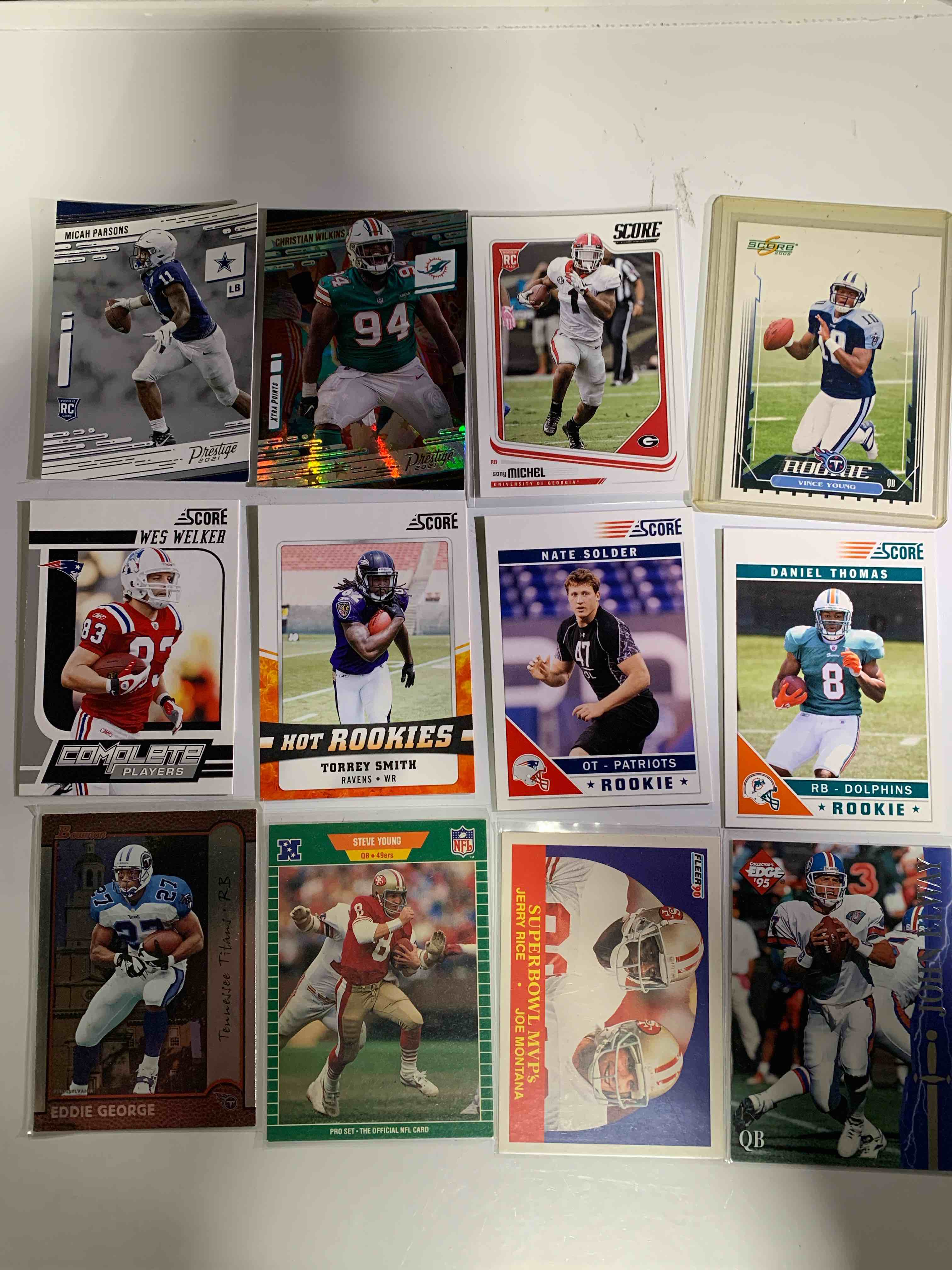 NFL 12 Card Lot