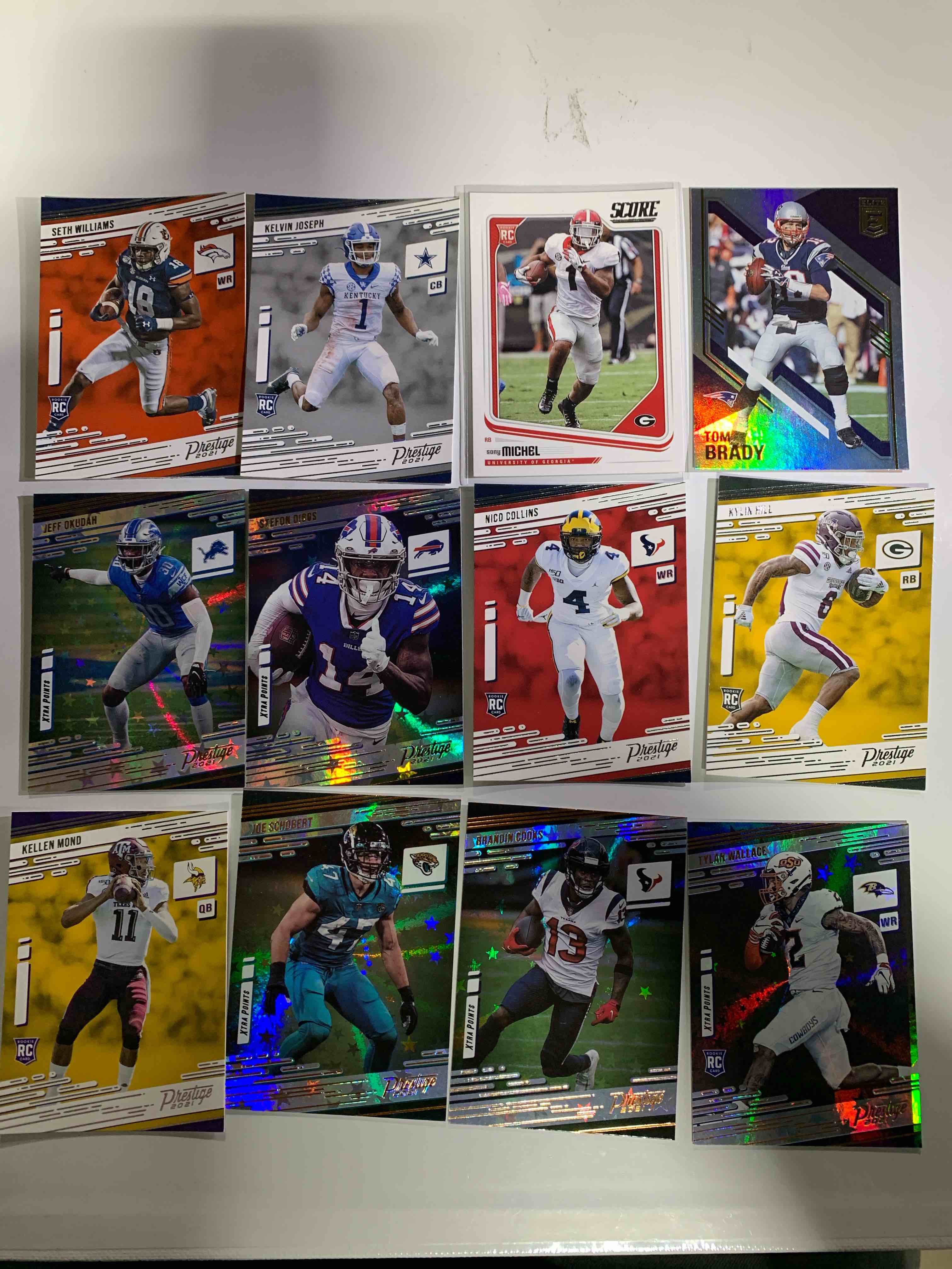 NFL 12 Card Lot