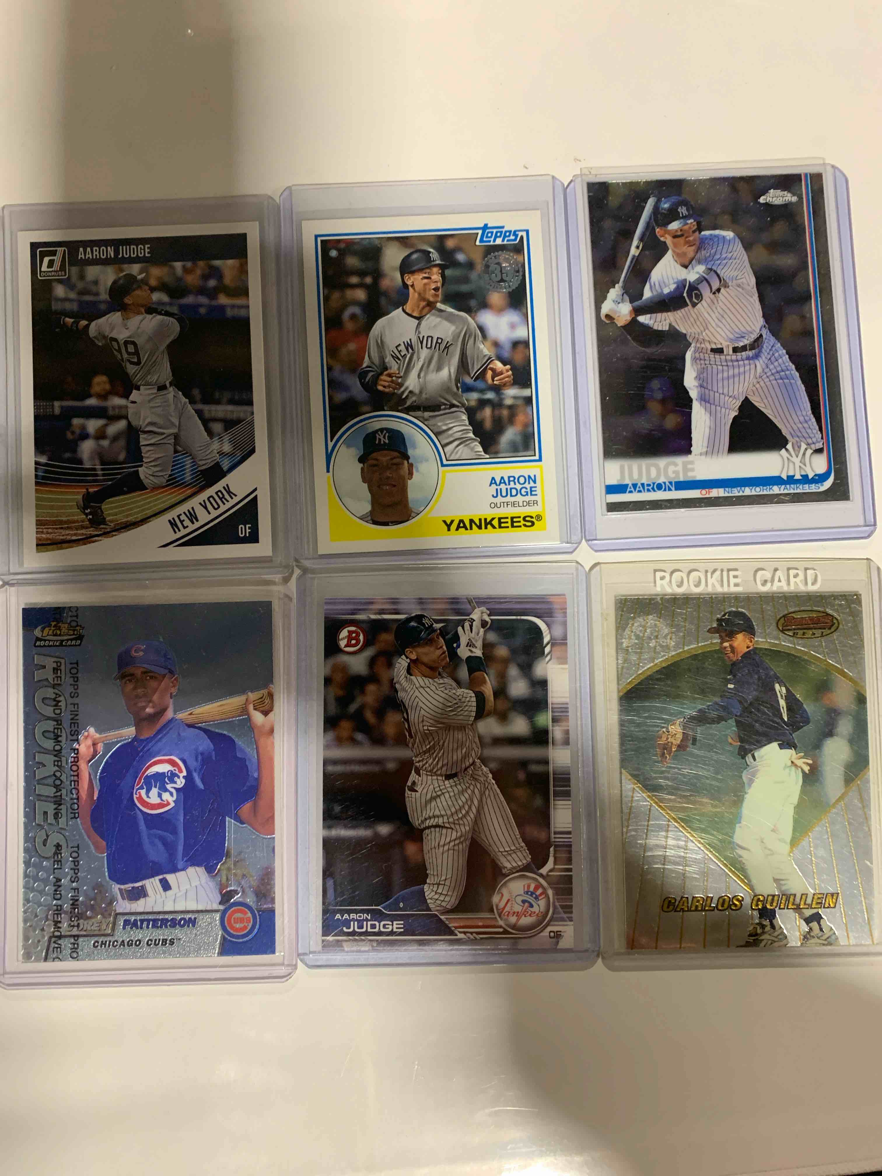 Baseball 6 Card Lot 