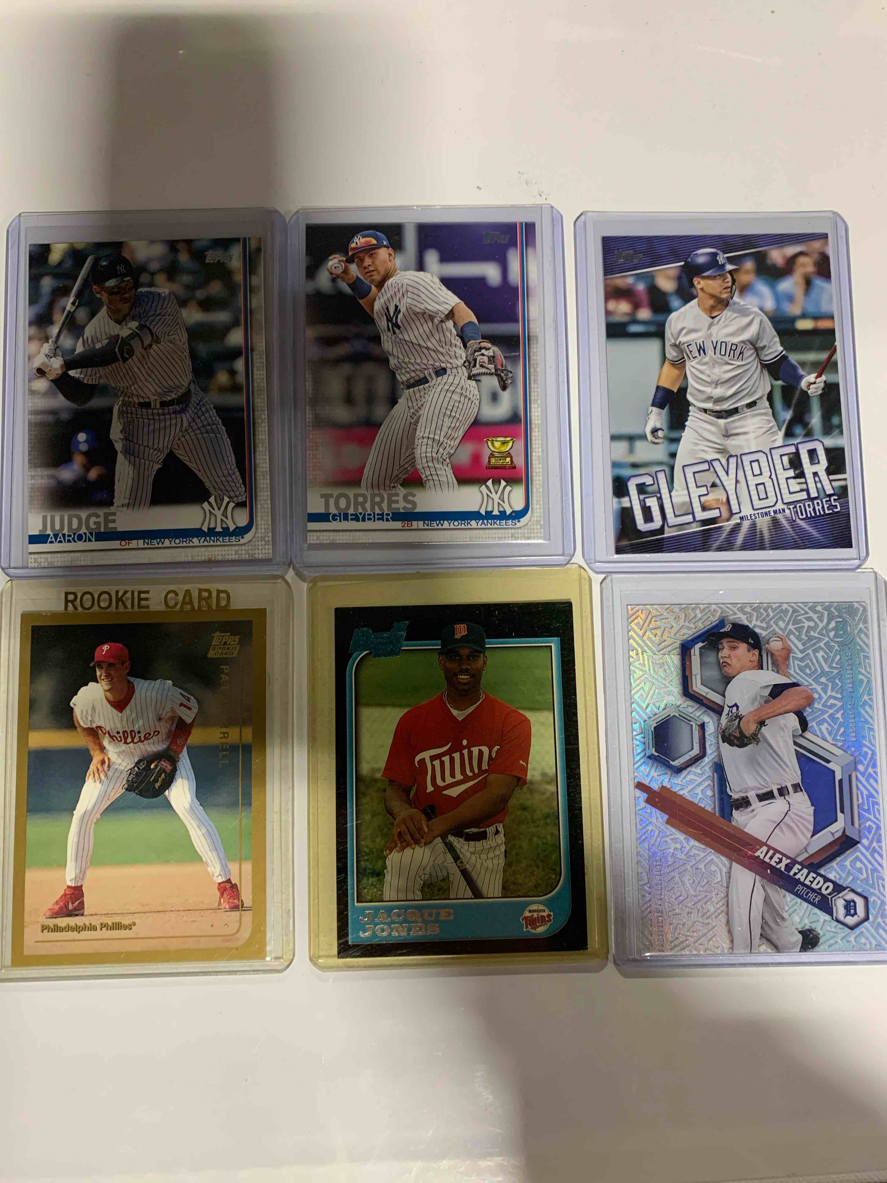 Baseball 6 Card Lot 