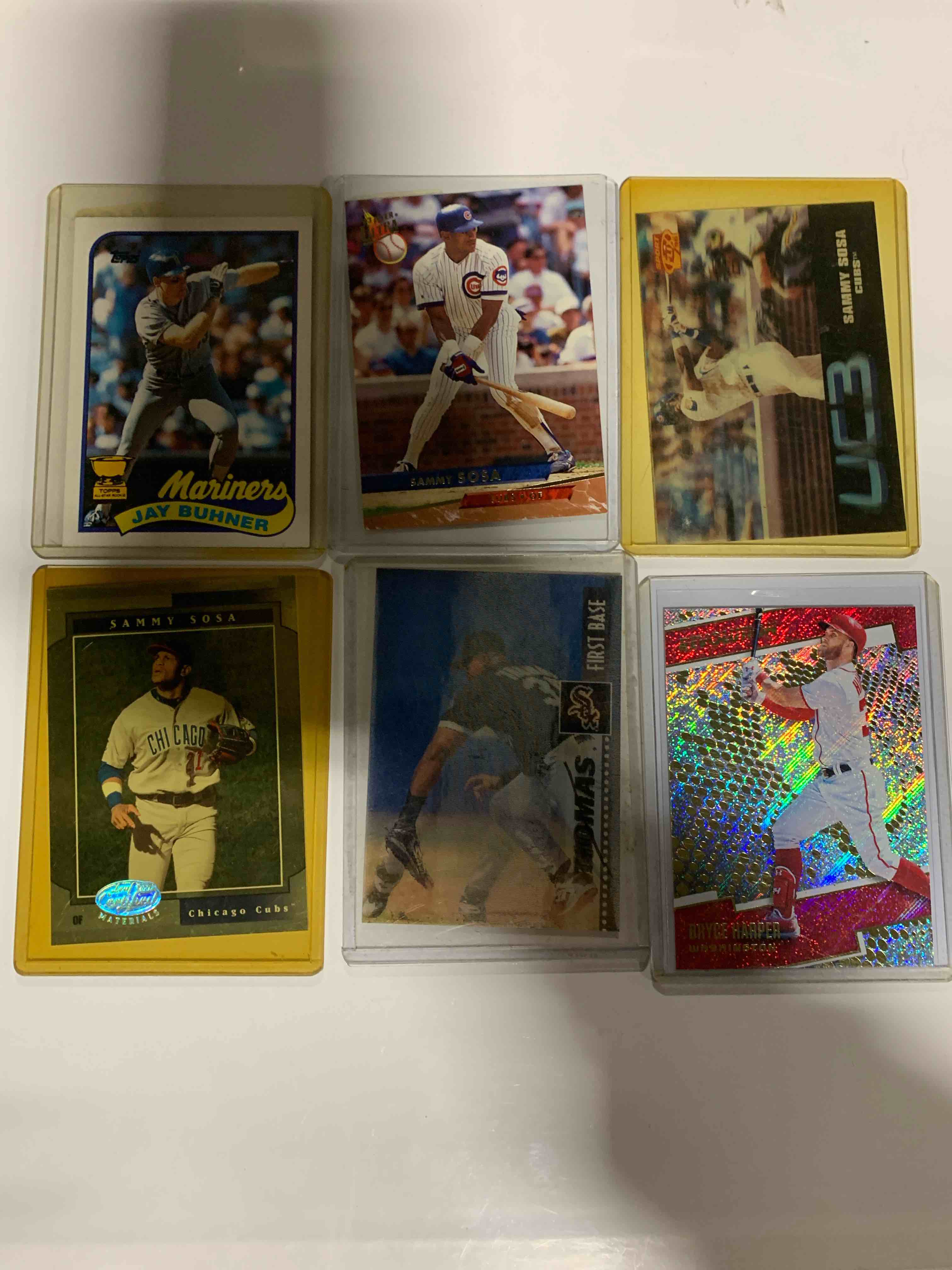 Baseball 6 Card Lot 