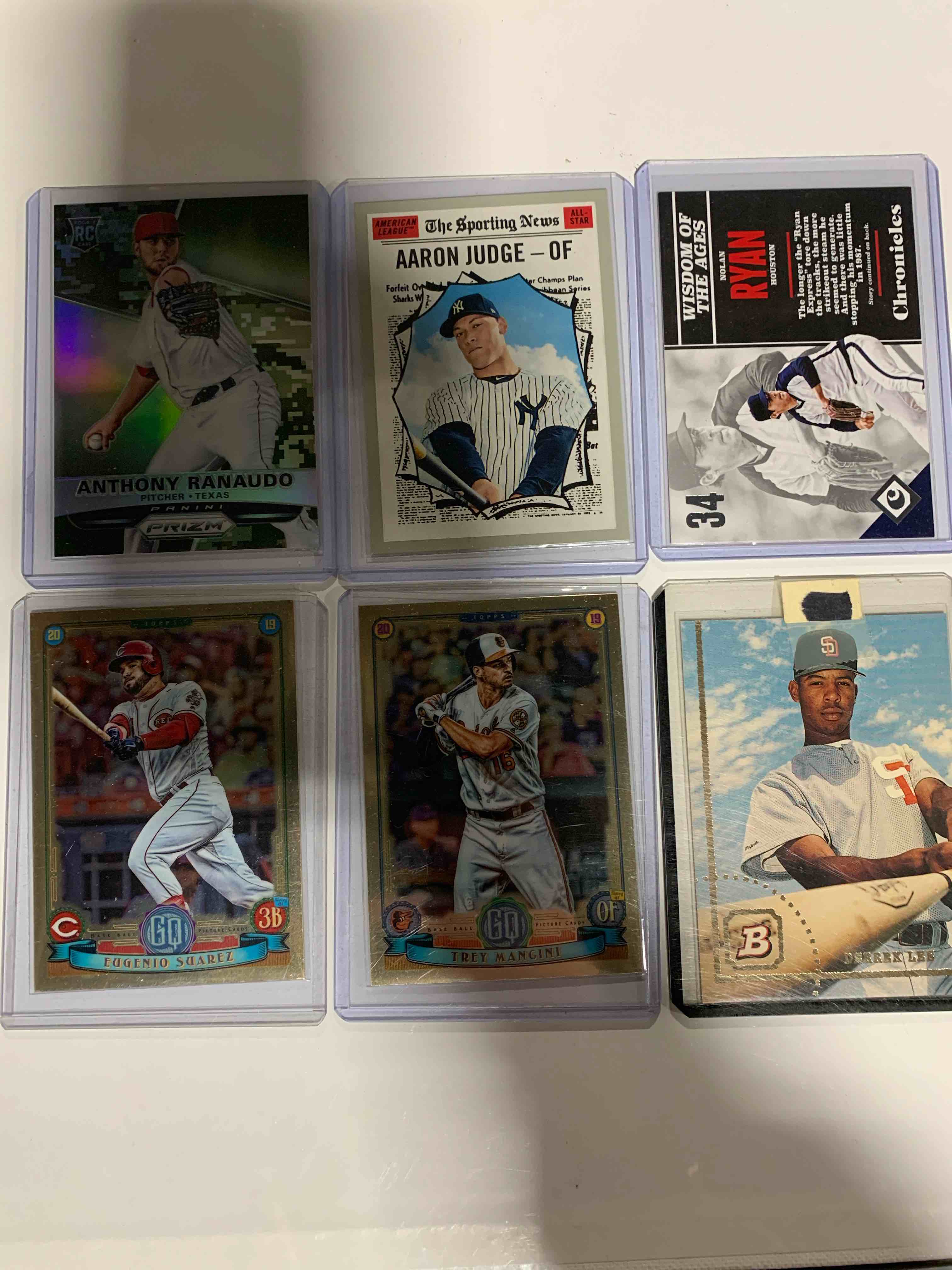Baseball 6 Card Lot 