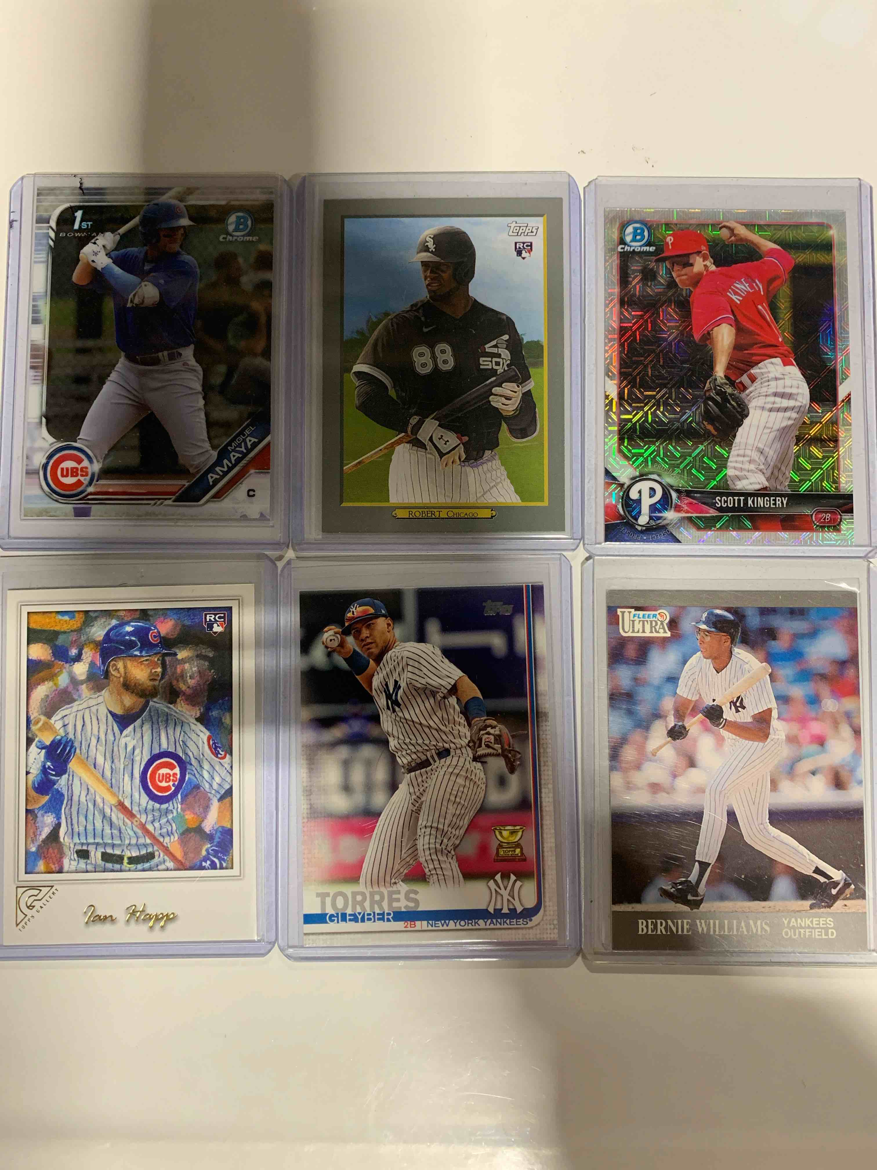 Baseball 6 Card Lot 