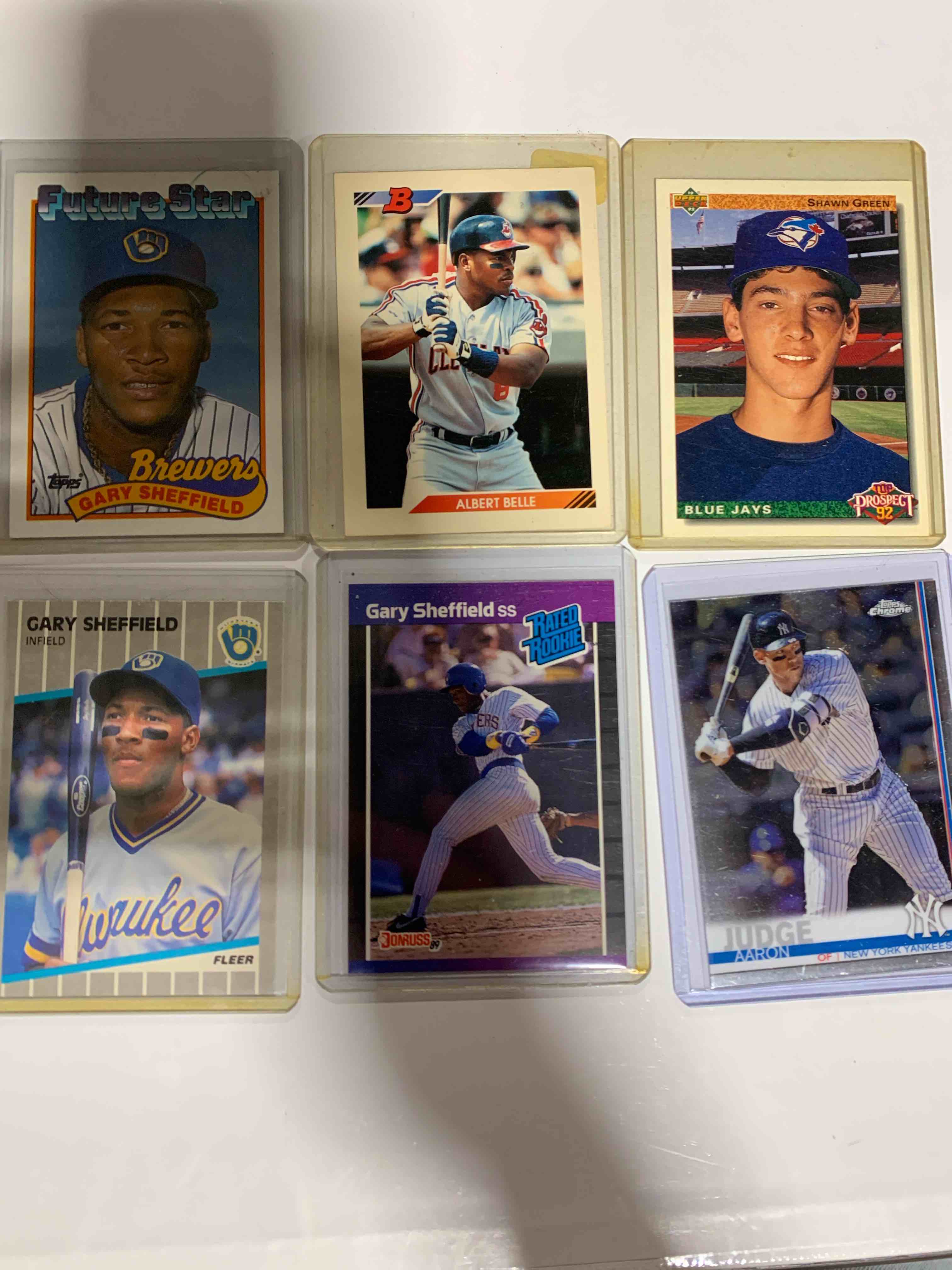 Baseball 6 Card Lot 