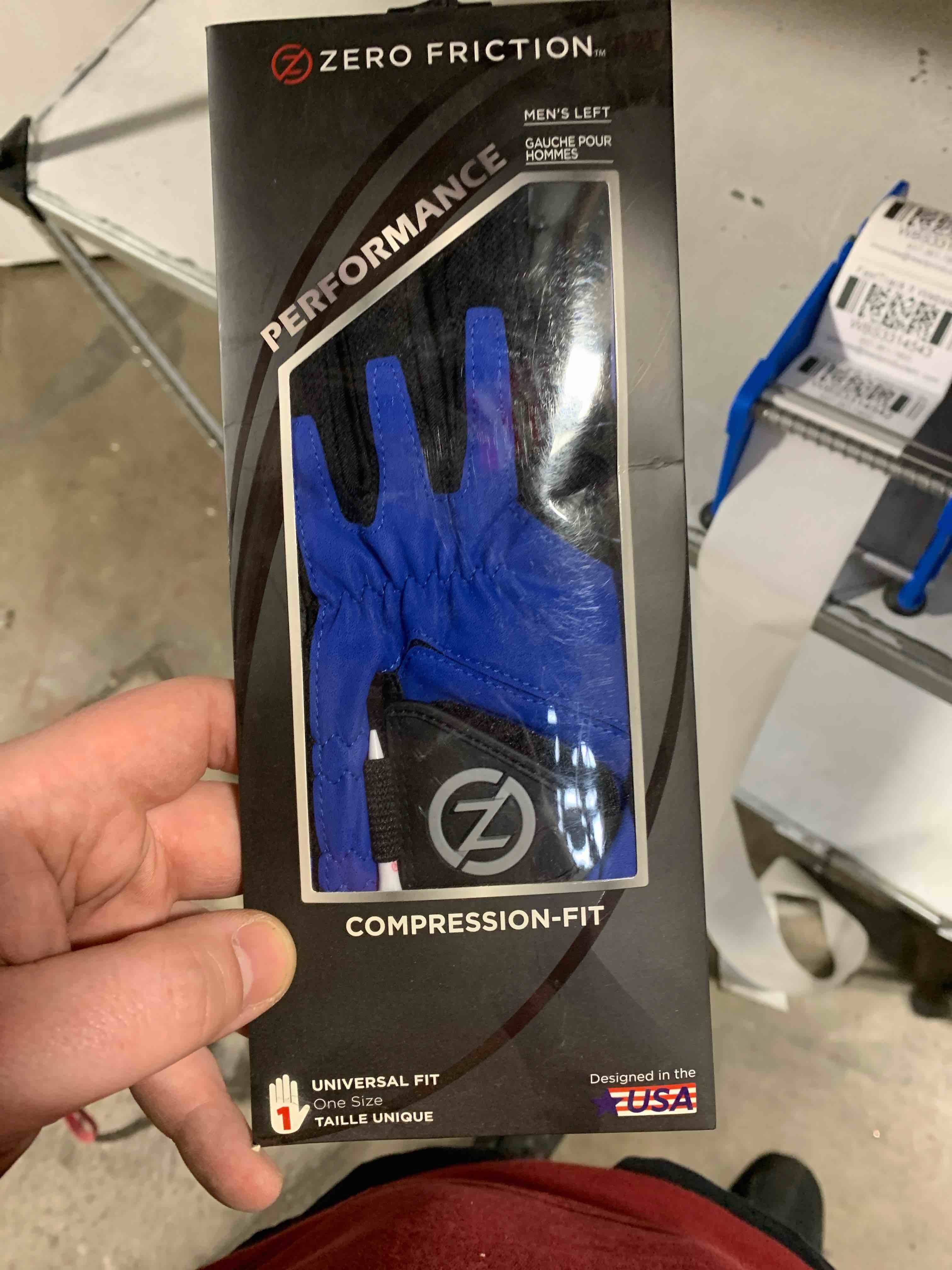 Condition photo showing New/Like New for Zero Friction Men s Compression-Fit Synthetic Golf Glove  Universal Fit One Size  Multipack