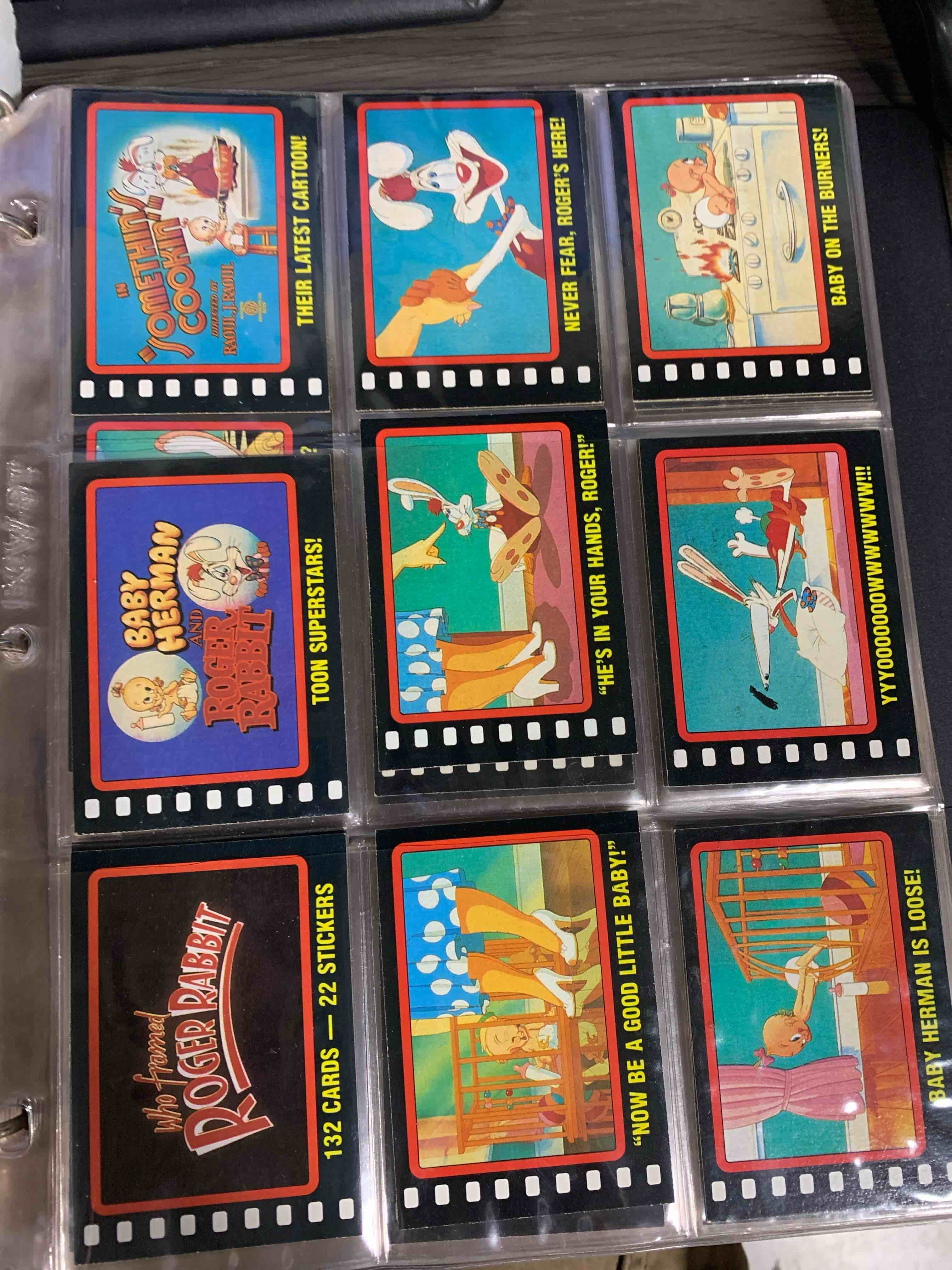 1987 WALT DISNEY  WHO FRAMED ROGER RABBIT FULL  CARD Lot