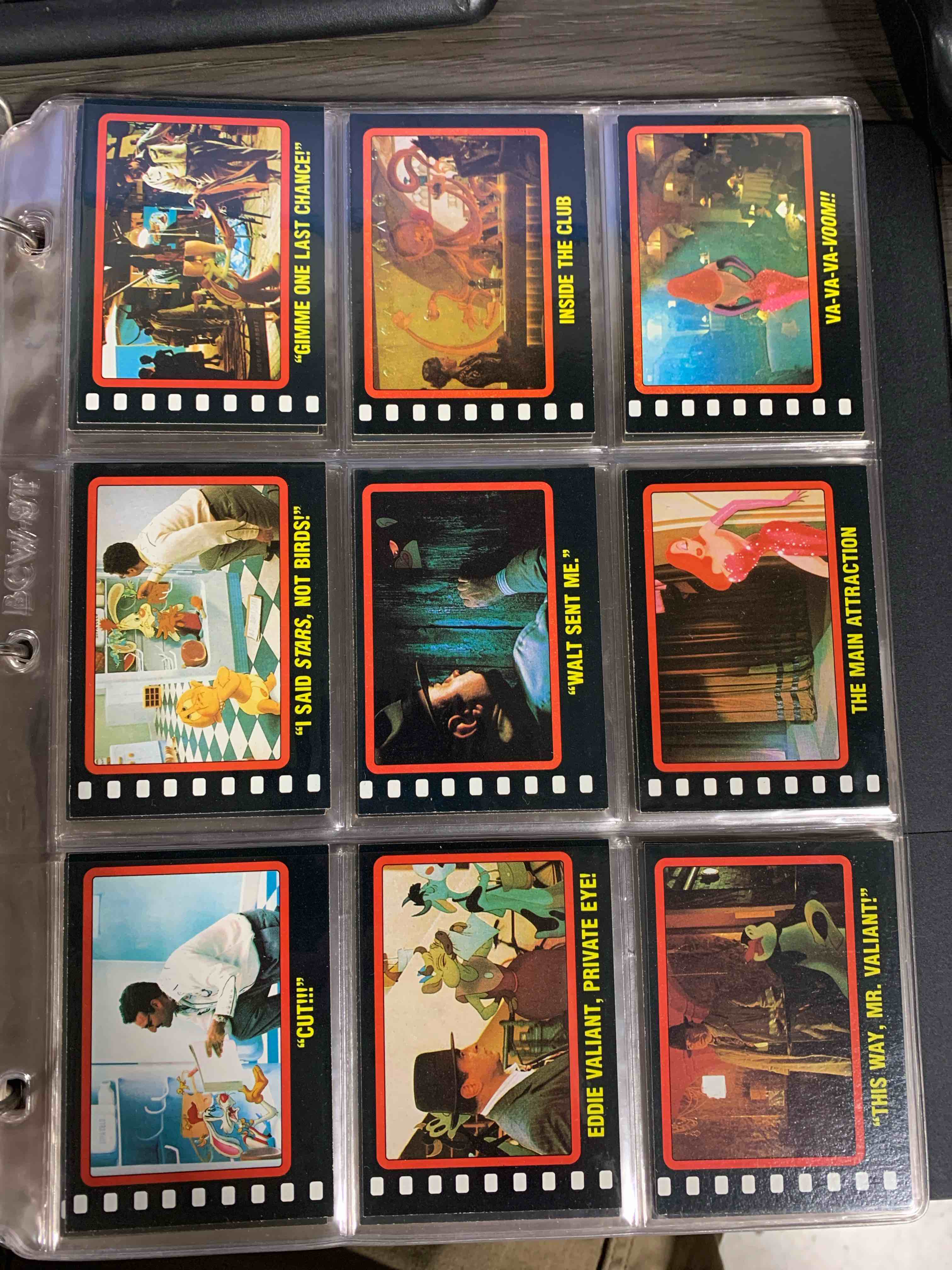 1987 WALT DISNEY  WHO FRAMED ROGER RABBIT FULL  CARD Lot