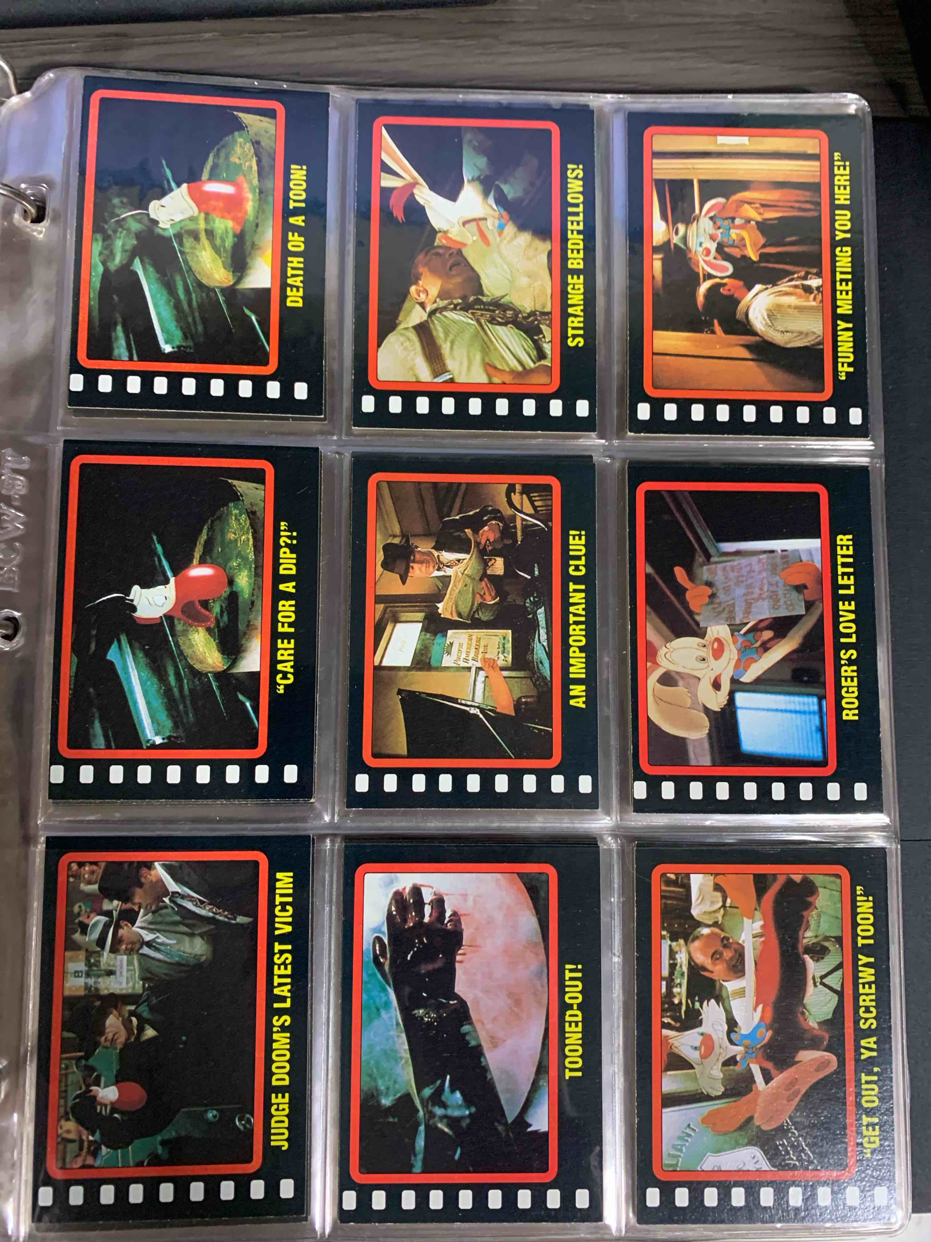 1987 WALT DISNEY  WHO FRAMED ROGER RABBIT FULL  CARD Lot